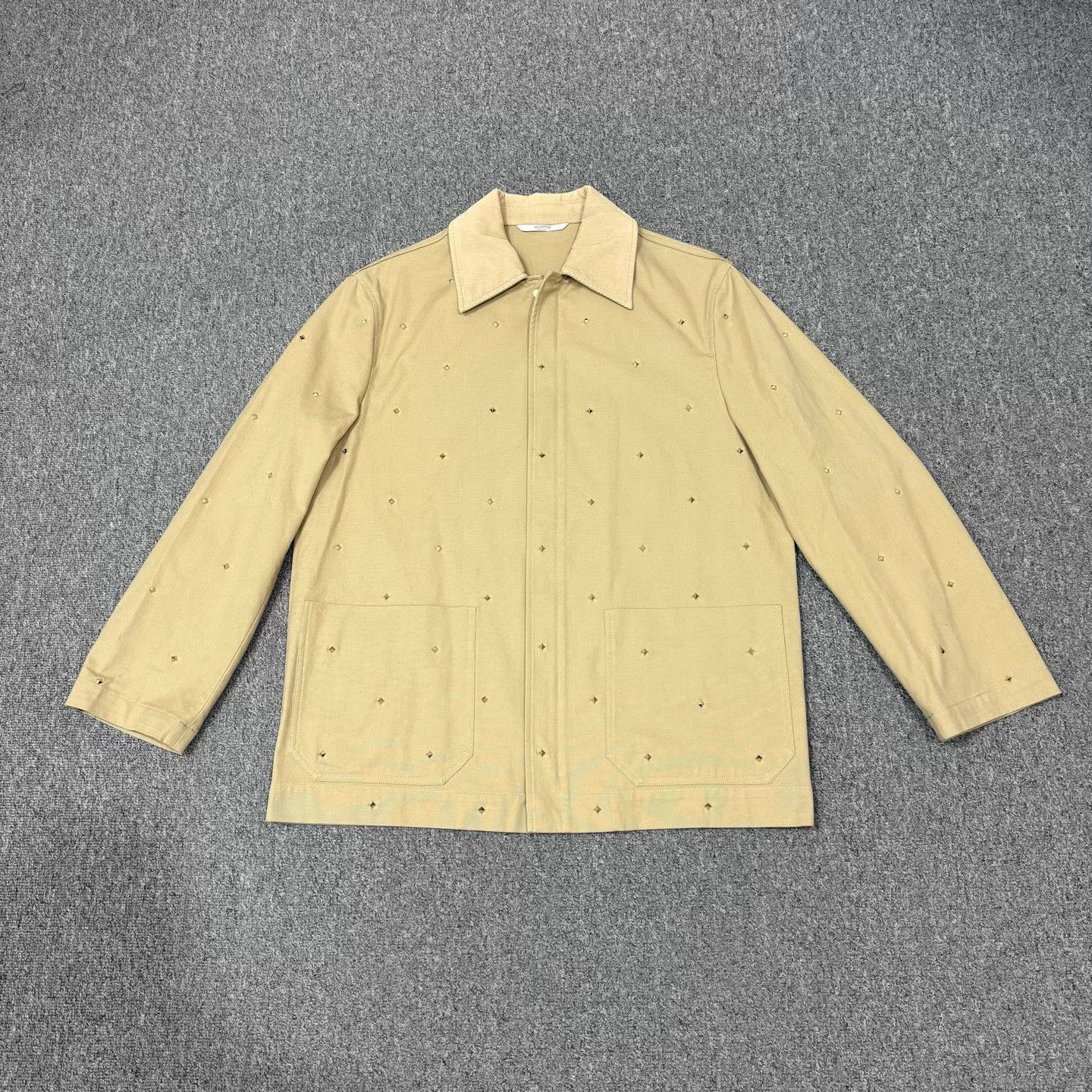 Valentino Khaki Rivet Jacket Unworn Size 46
