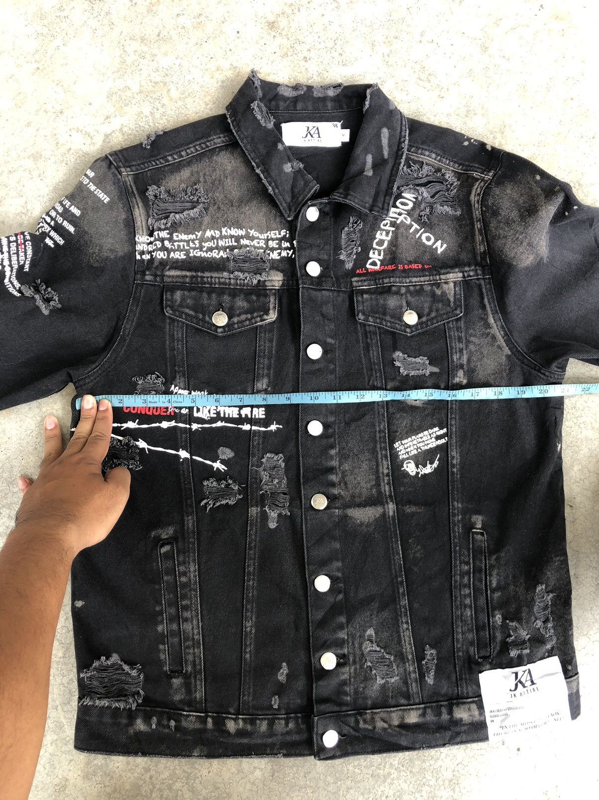 If Six Was Nine Japanese Attire Denim Jacket Broken Size US L / EU 52-54 / 3 - 17 Thumbnail