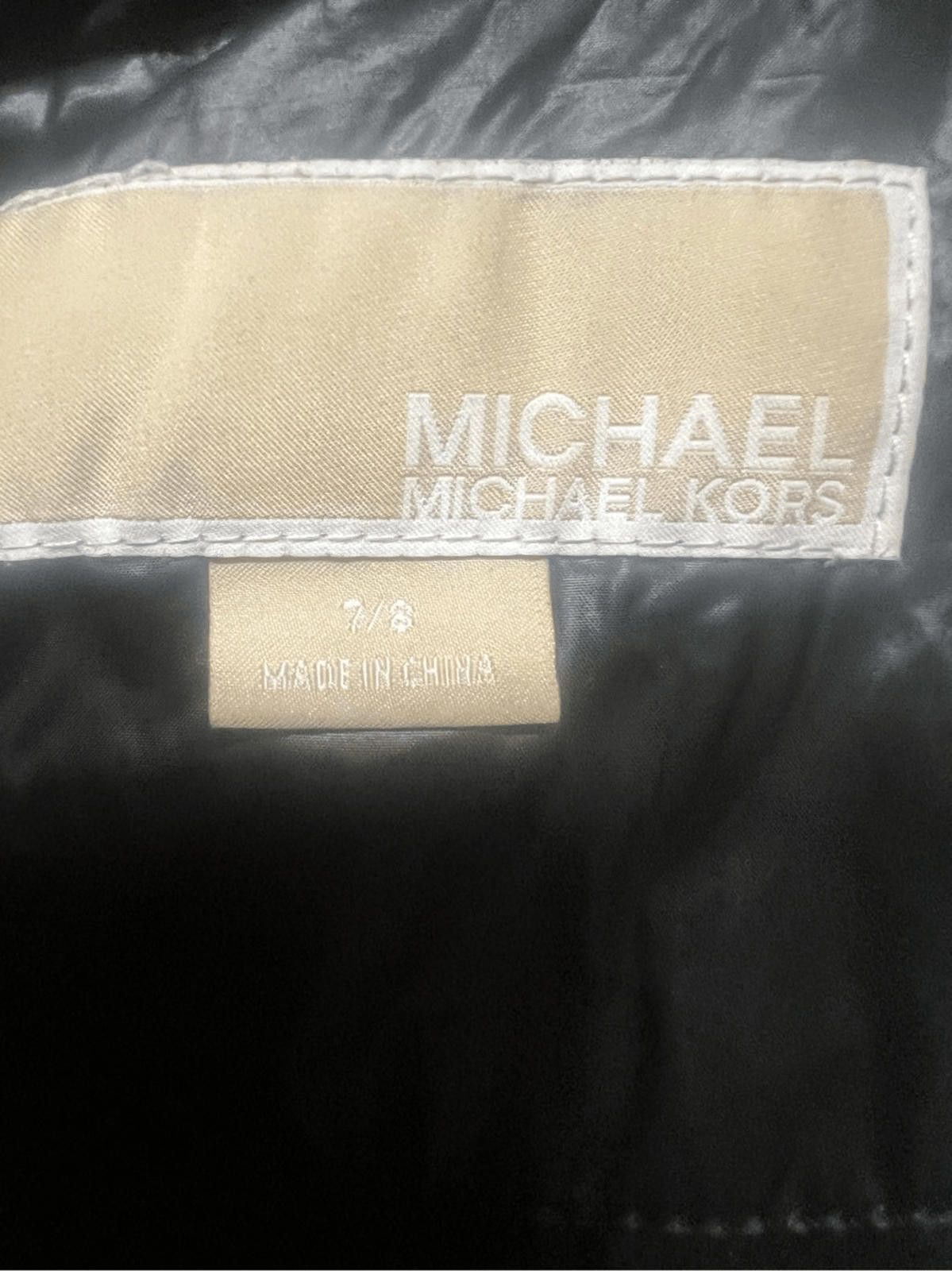 Michael Kors Michael Kors Girls Puffer Hooded Jacket Sz 7-8 Black Size ONE SIZE - 3 Thumbnail