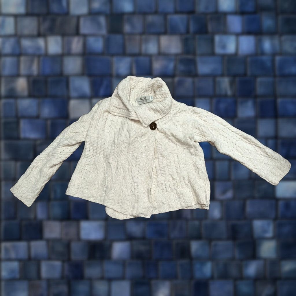 Aran Sweater Market Irish Merino Wool Shawl Cable Knit L Ireland Carraig Donn Cardi GAN Cardigan Women L Ivory Wool Ireland Aran Crafts