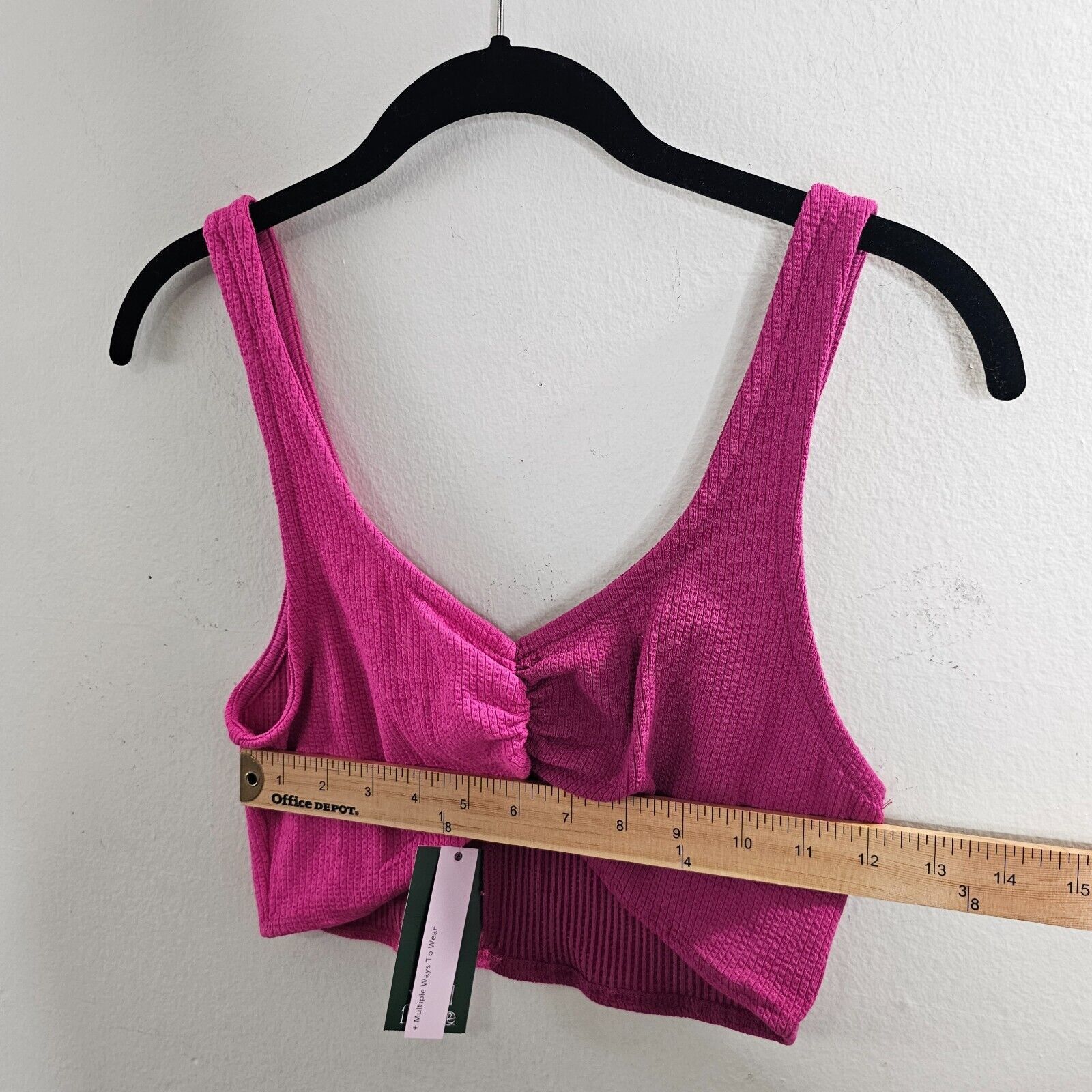 Other NWT Wild Fable Pink Front Ruched Bralette Crop Tank Top M Size M / US 6-8 / IT 42-44 - 7 Thumbnail