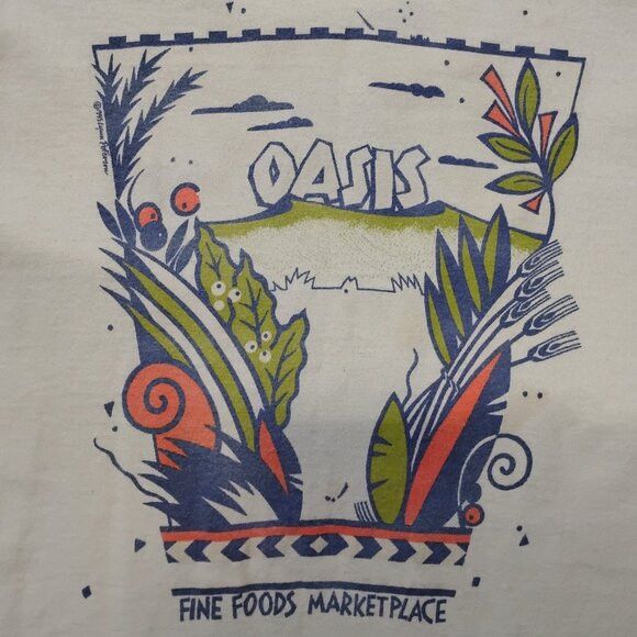 Fruit Of The Loom Vintage 90s Oasis Fine Foods Marketplace T-Shirt Size US L / EU 52-54 / 3 - 1 Thumbnail