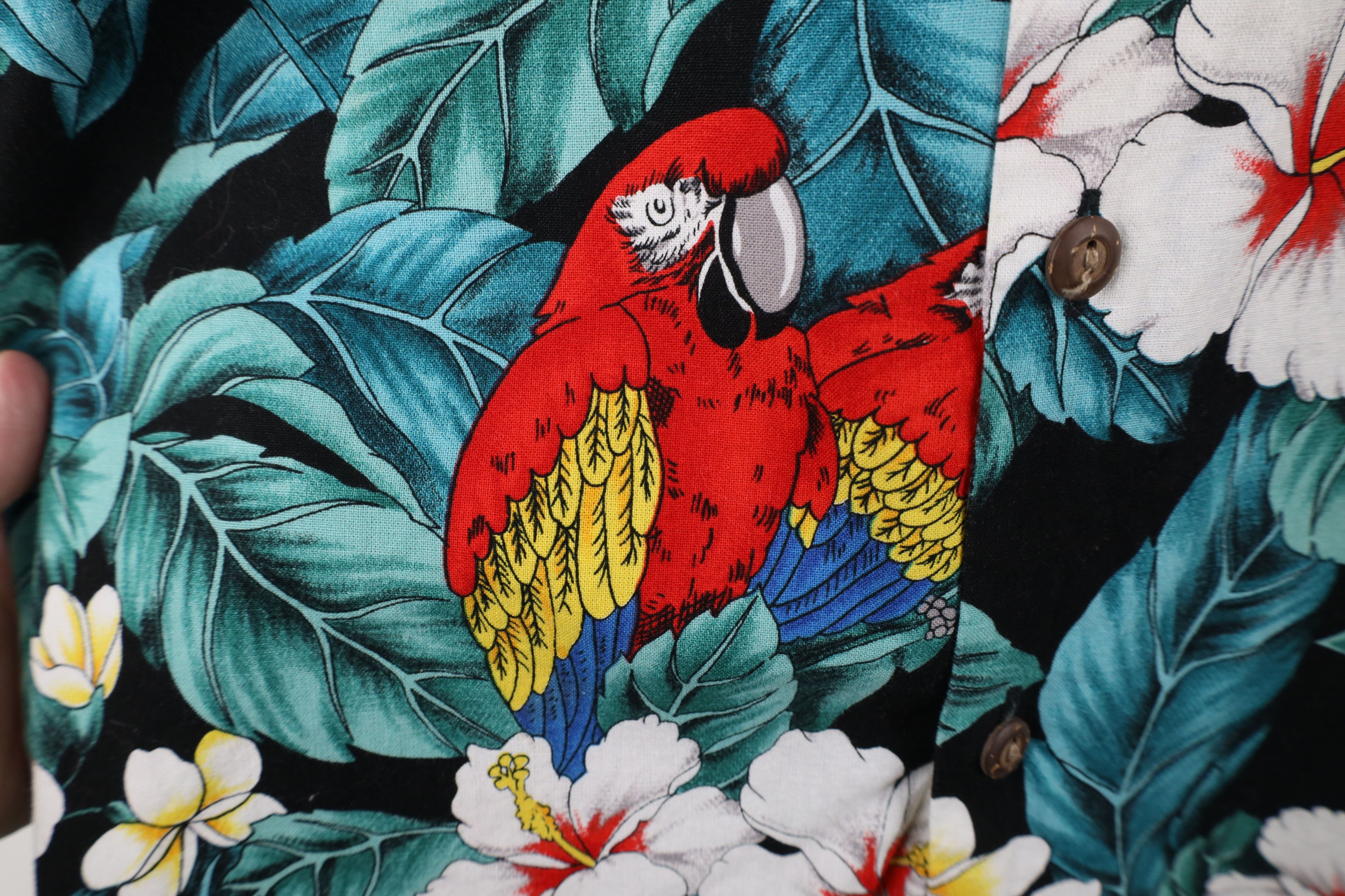 Vintage Vintage 70s Streetwear Flower Bark Cloth Hawaiian Shirt USA Size US L / EU 52-54 / 3 - 5 Thumbnail