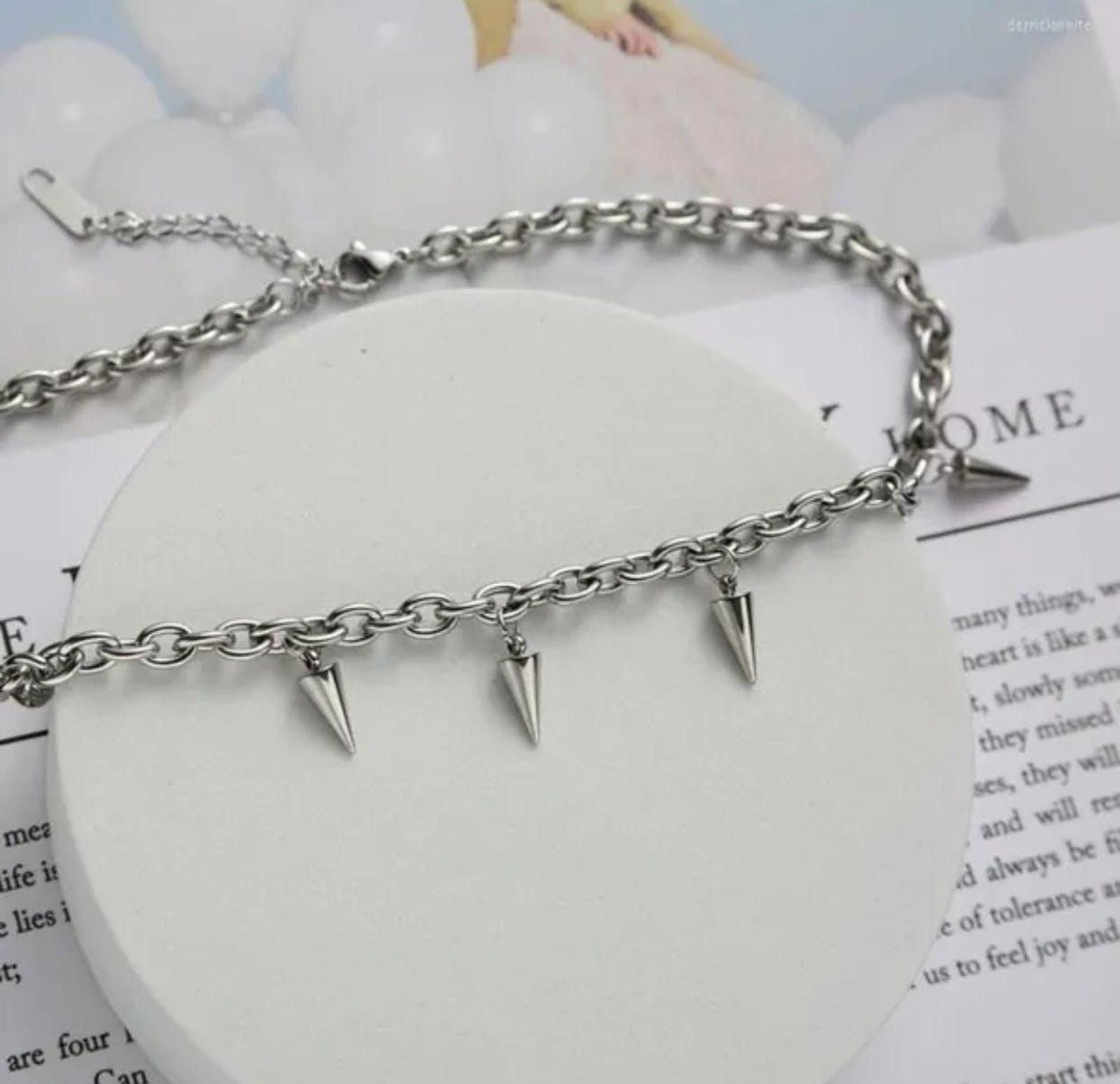 Jewelry Unisex punk pendant choker chain spike necklace vintage rock Size ONE SIZE - 4 Thumbnail