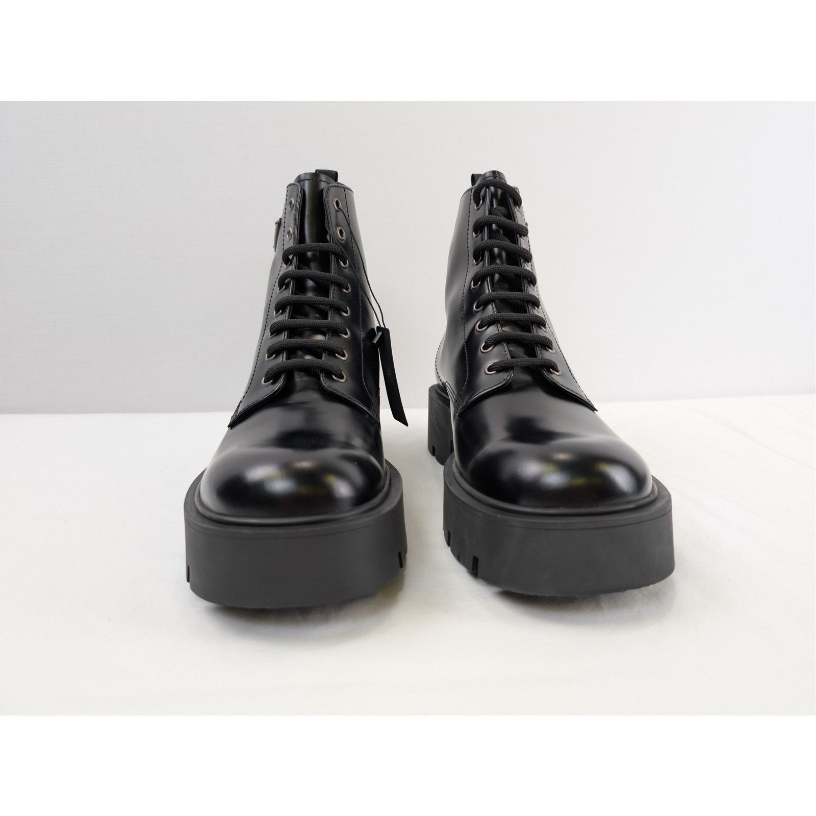 Prada o1rshd1 Monolith brushed leather and Re-Nylon boots in Black Size US 10.5 / EU 43-44 - 10 Thumbnail