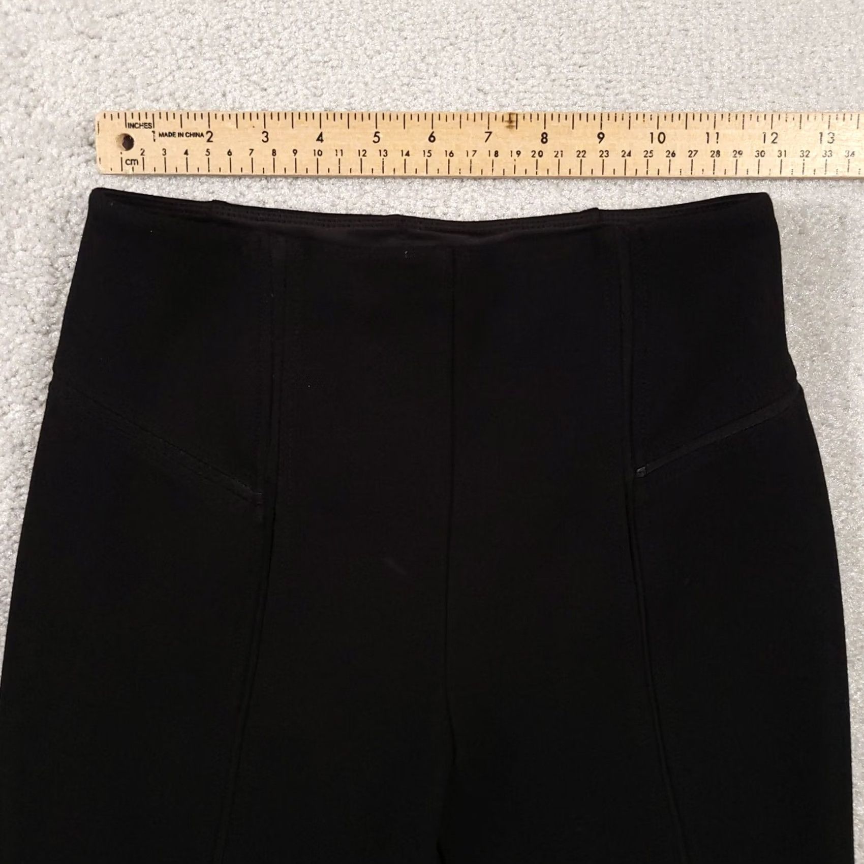 Vintage Lyssé Leggings Women's Small Black Shaping Skinny Stretch Yoga Size 28" / US 6 / IT 42 - 4 Thumbnail