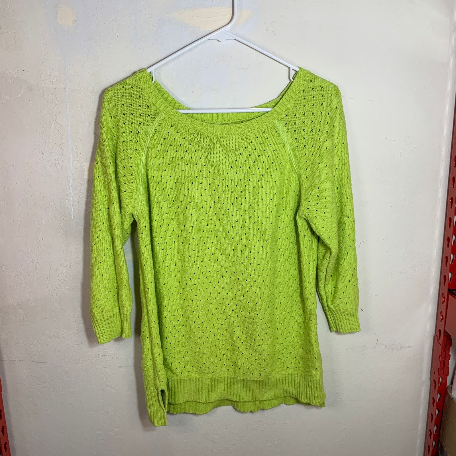 American Eagle Outfitters American Eagle Outfitters Women's Green Sweater Size L Size L / US 10 / IT 46 - 1 Thumbnail