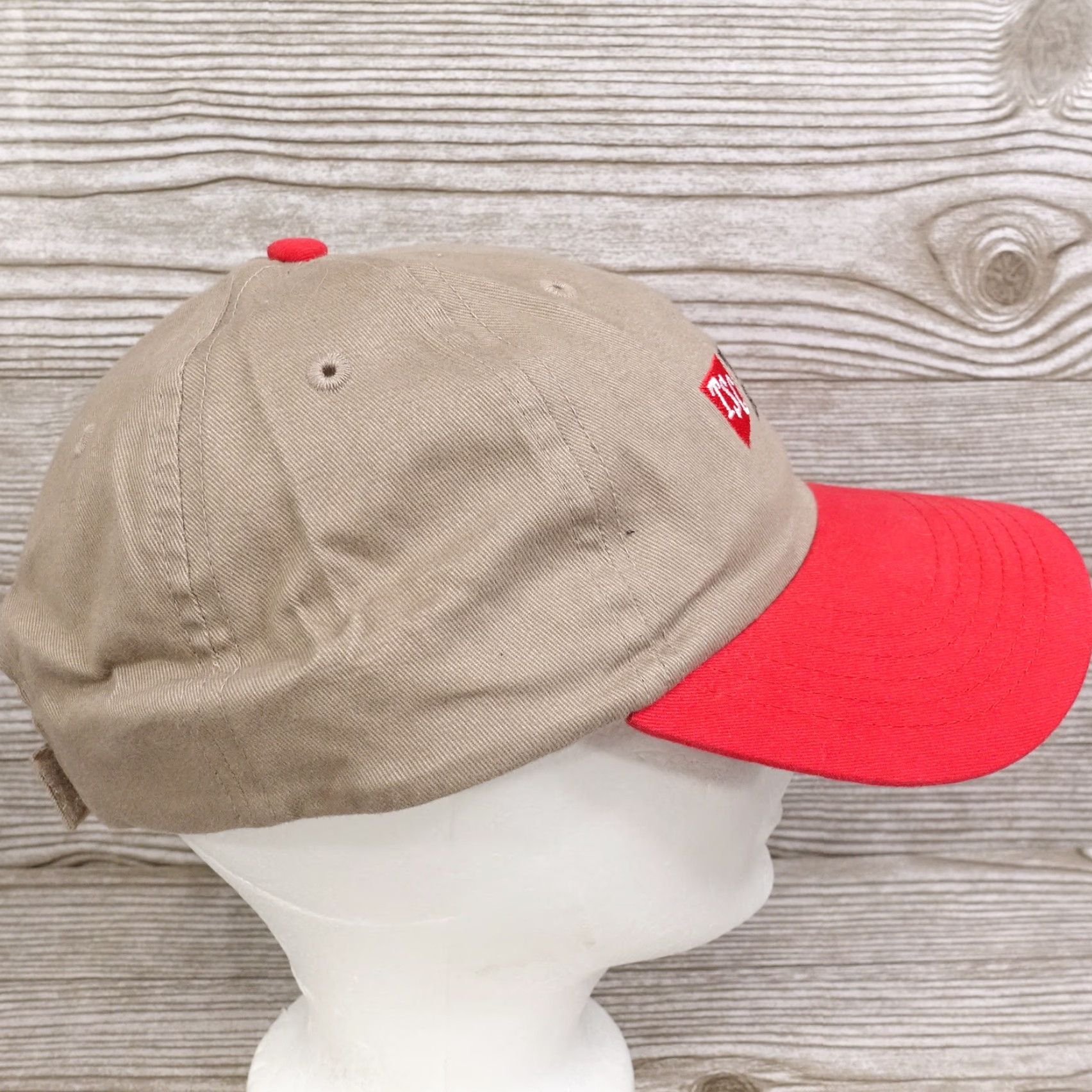 Vintage TRACTER SUPPLY SUPPLY CO TSC TAN ,RED ADJUSTABLE BASEBALL HAT CAP NEW! Size ONE SIZE - 6 Thumbnail
