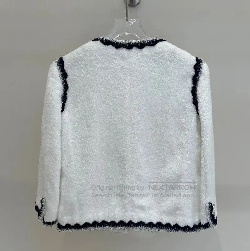 Chanel Chanel White Cotton Mid-Length Coat . Size S / US 4 / IT 40 - 5 Thumbnail