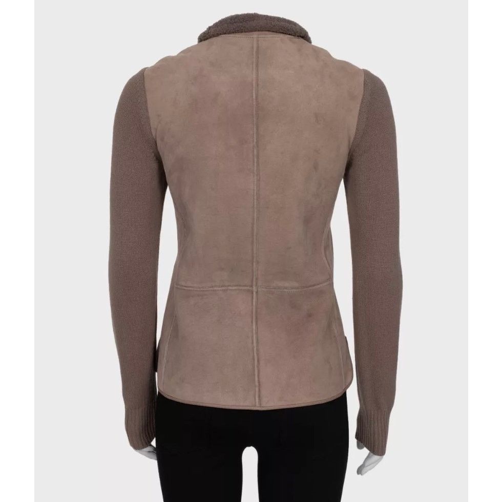 Loro Piana Loro Piana Luxe Brown Lambskin & Cashmere Cardigan Sz.40\S Size S / US 4 / IT 40 - 3 Thumbnail