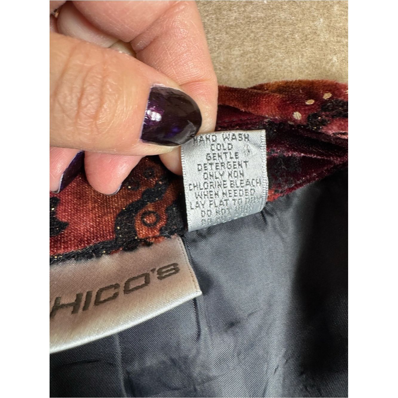 Chicos Chico's Purple Pink Burnout Jacket Size 0 US S Size S / US 4 / IT 40 - 8 Thumbnail