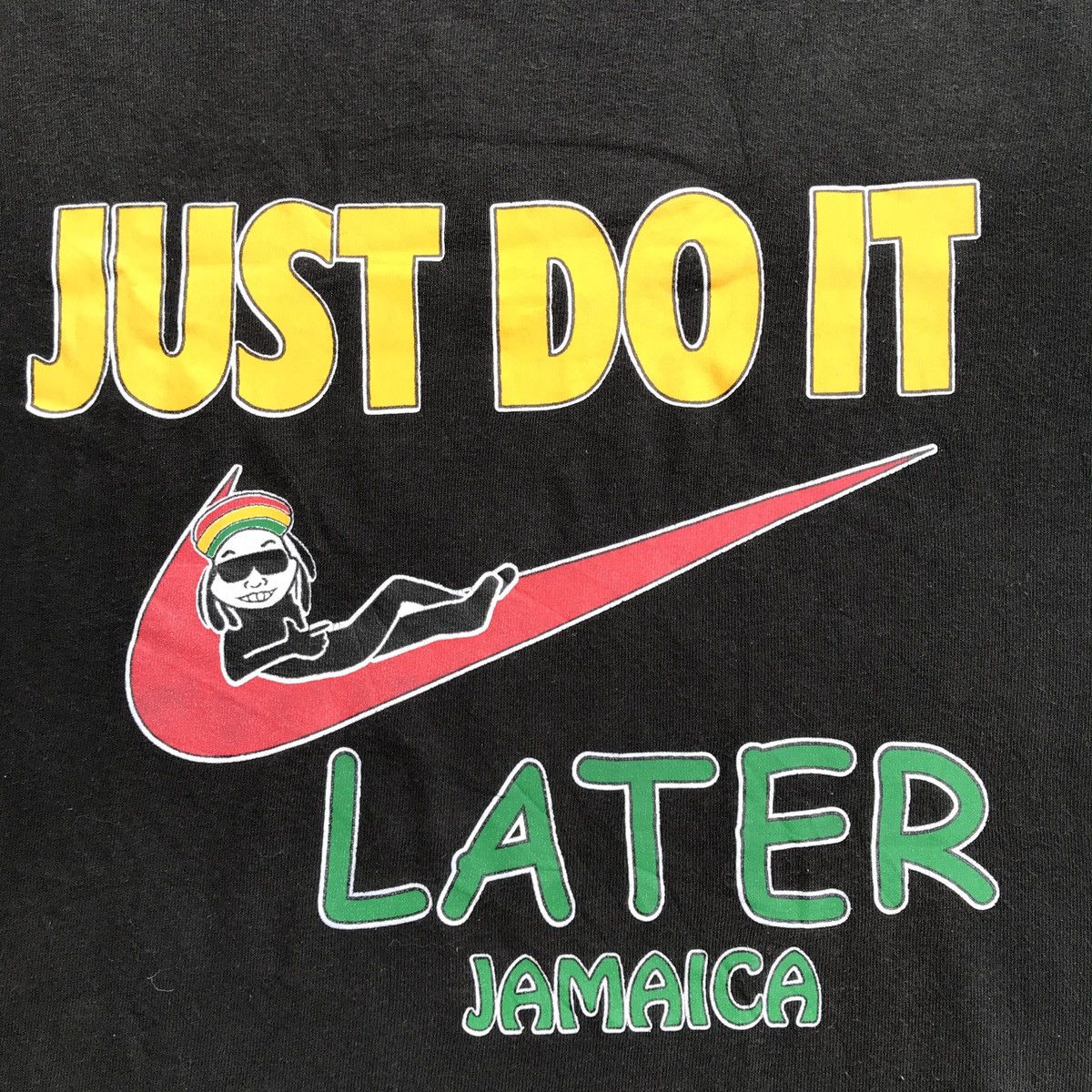 Bob Marley y2k FUNNY T-SHIRT NIKE JUST DO IT LATER JAMAICA Size US M / EU 48-50 / 2 - 6 Thumbnail