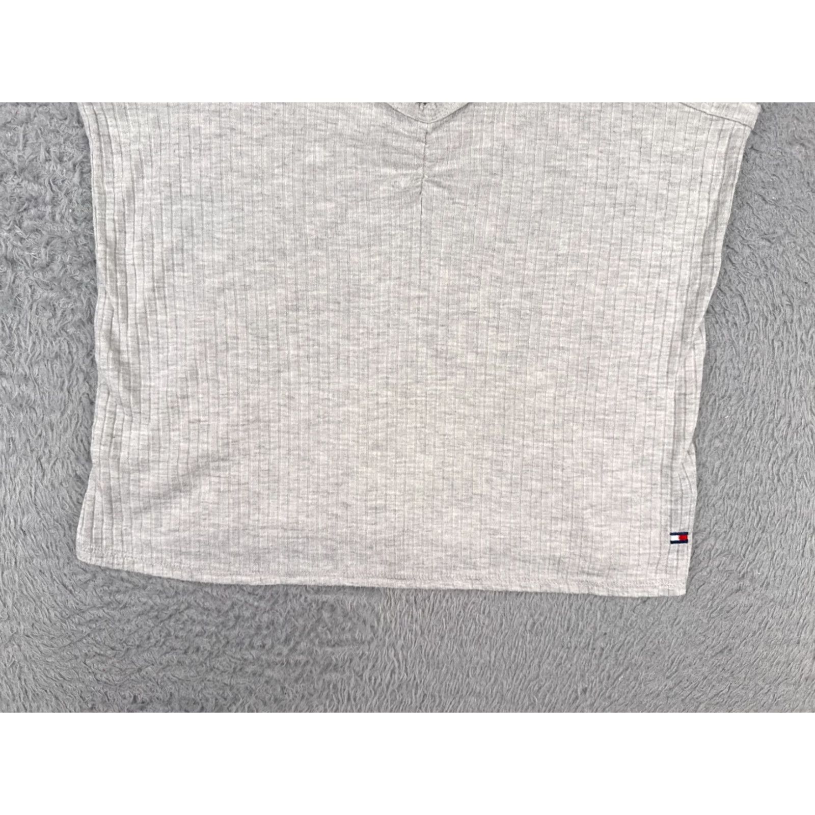 Tommy Hilfiger Tommy Hilfiger Tank Women M Gray Ribbed Cotton V-Neck Sleepwear Womens Size M / US 6-8 / IT 42-44 - 5 Thumbnail