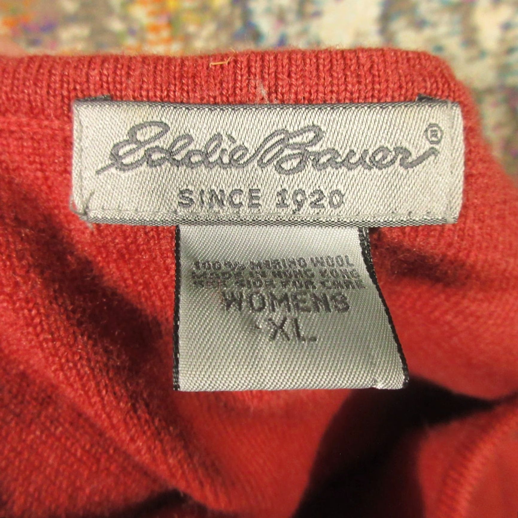 Eddie Bauer Eddie Bauer Merino Wool Sweater Womens Large Clay Red Crew Neck Pullover Size L / US 10 / IT 46 - 3 Thumbnail