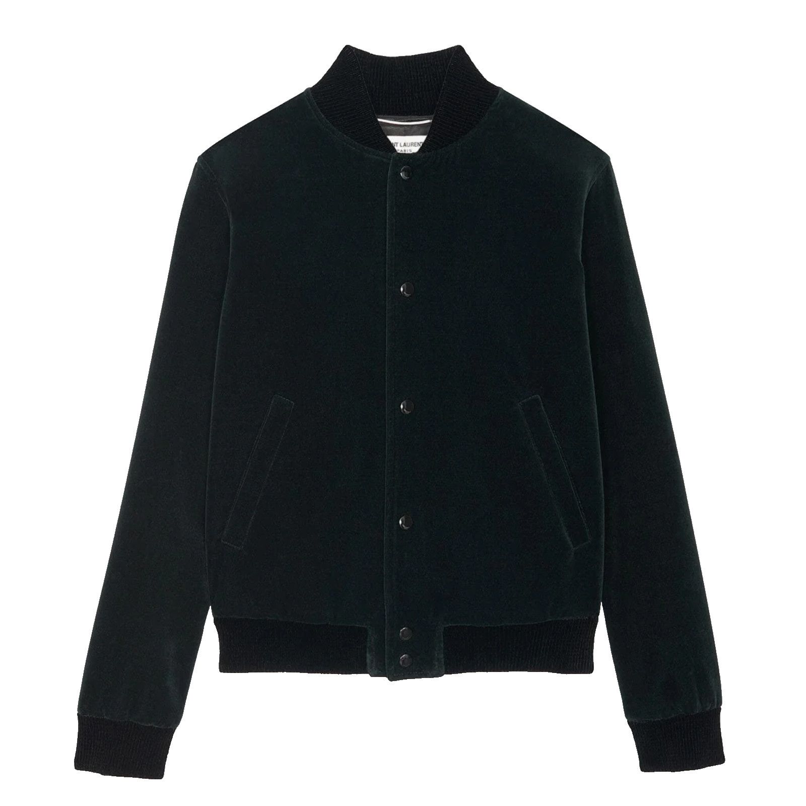 Saint Laurent Paris Teddy Green Velvet Bomber Jacket 54