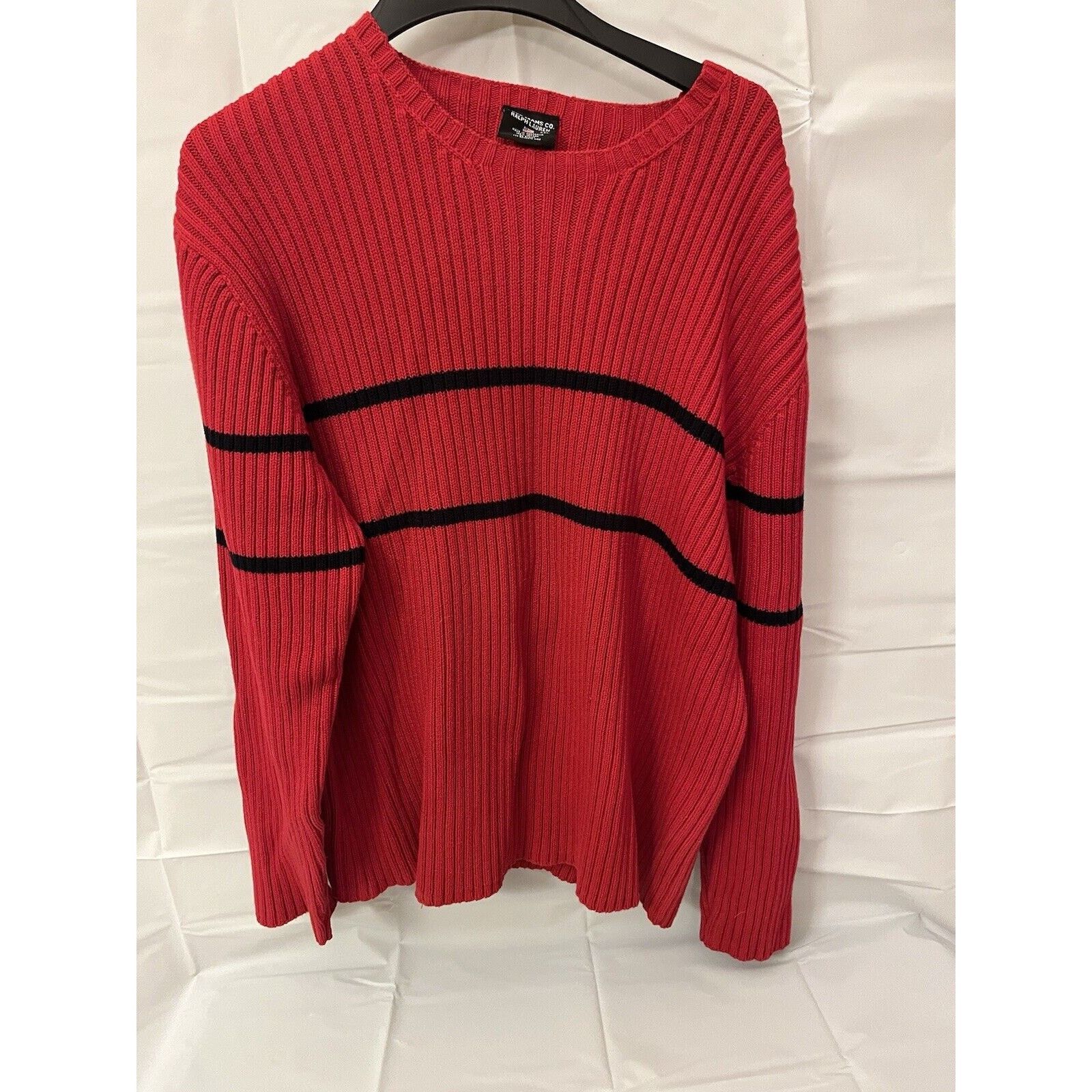 Ralph Lauren Vtg Mens Ralph Lauren Polo Jeans Co Logo Sweater XXL Red Size US XXL / EU 58 / 5 - 1 Thumbnail