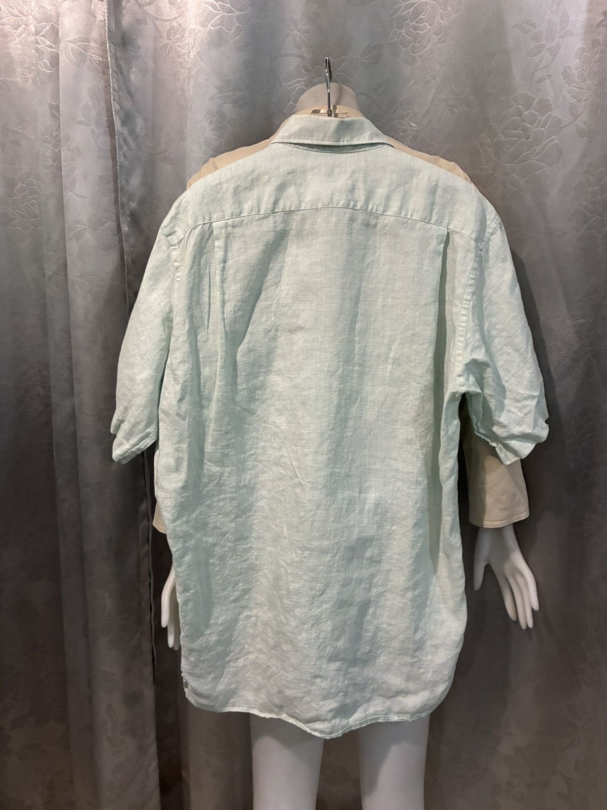Thierry Mugler Earth-Tone Striped Short Sleeve Shirt Size US M / EU 48-50 / 2 - 4 Thumbnail