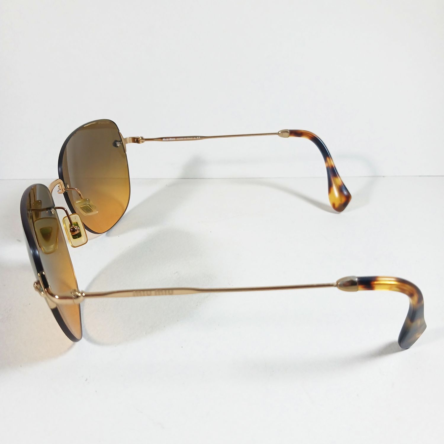 Miu Miu Miu Miu SMU52N Tortoise Brown/Gold Sunglasses w/Case & Pouch Size ONE SIZE - 8 Thumbnail