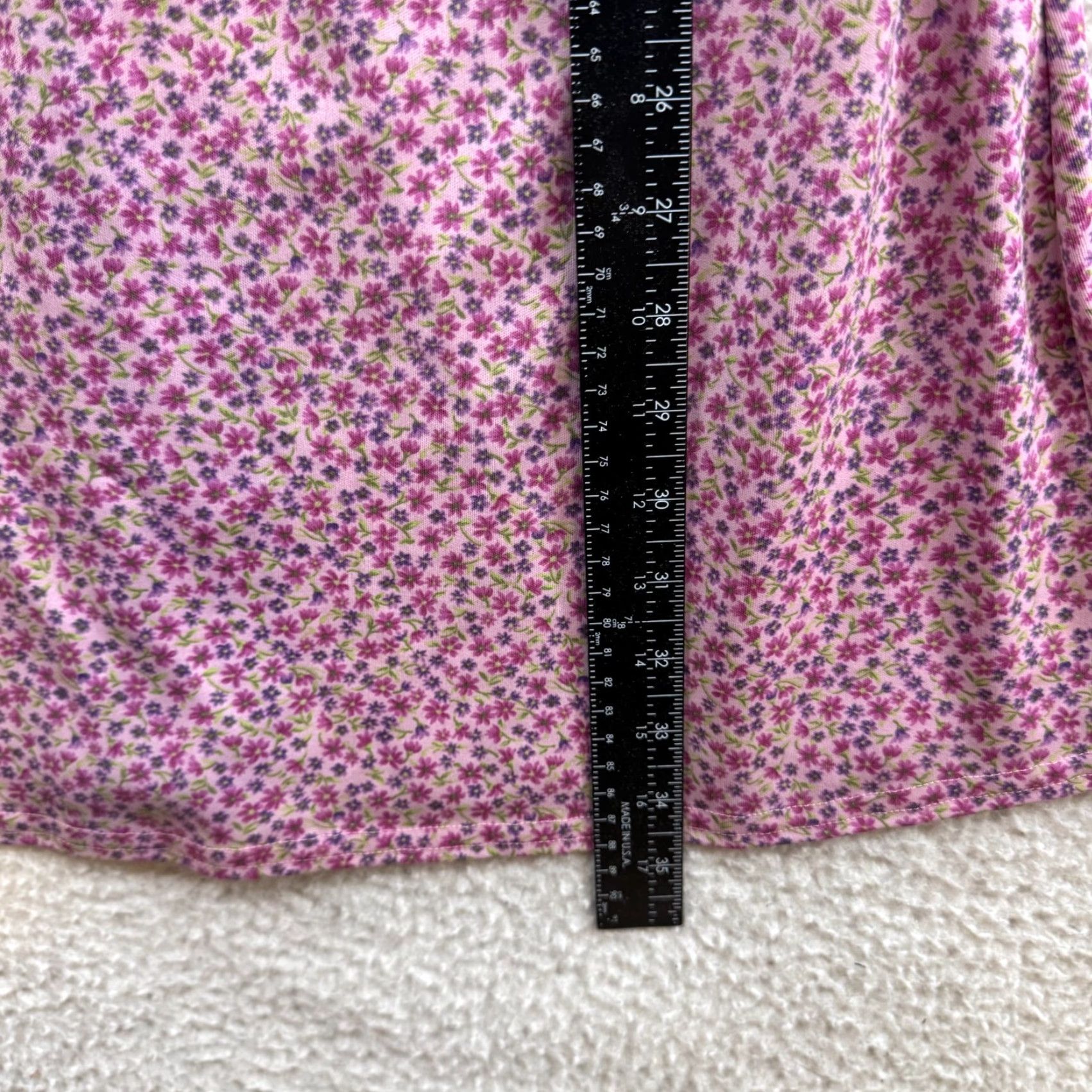 Pinko VINTAGE 90s Y2K Mini Dress M Pink Ditsy Floral Coquette Fairy Cottagecore Up Front Grunge Casual Womens Size M / US 6-8 / IT 42-44 - 6 Thumbnail