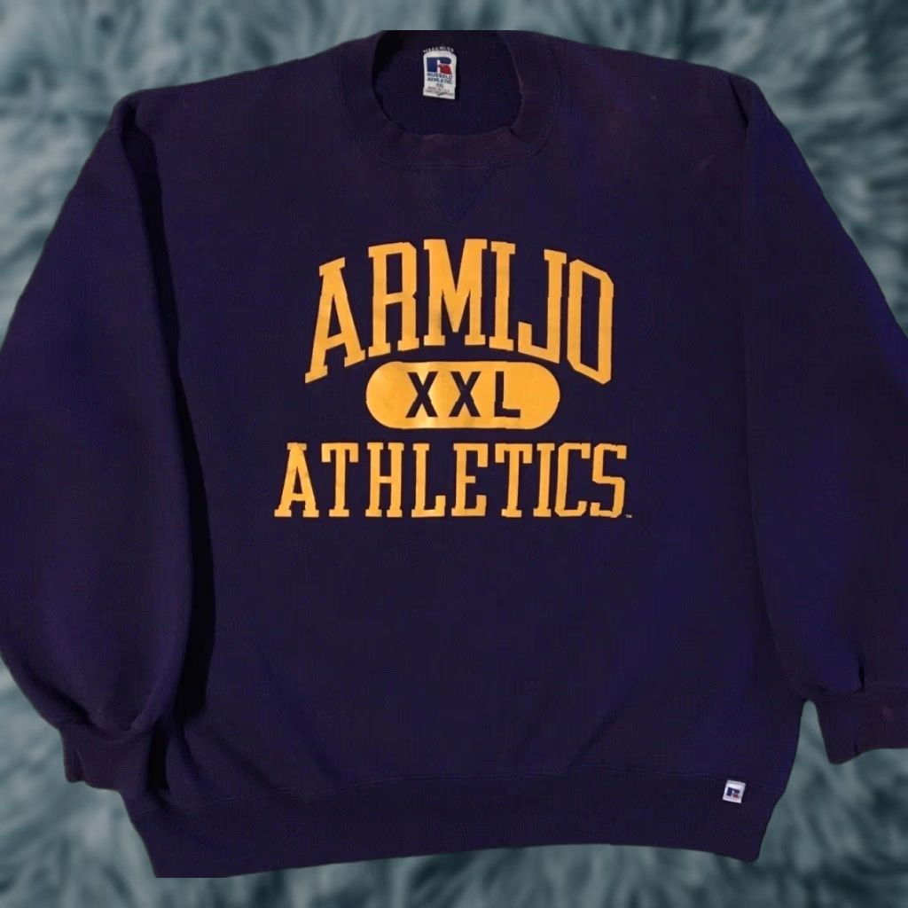 Russell Athletic VINTAGE Russell Athletic Armijo Athletics Faded Sweatshirt 2XL Purple Hoodie Men 90s 80s School Track & Field USA USA Size US XXL / EU 58 / 5 - 1 Thumbnail