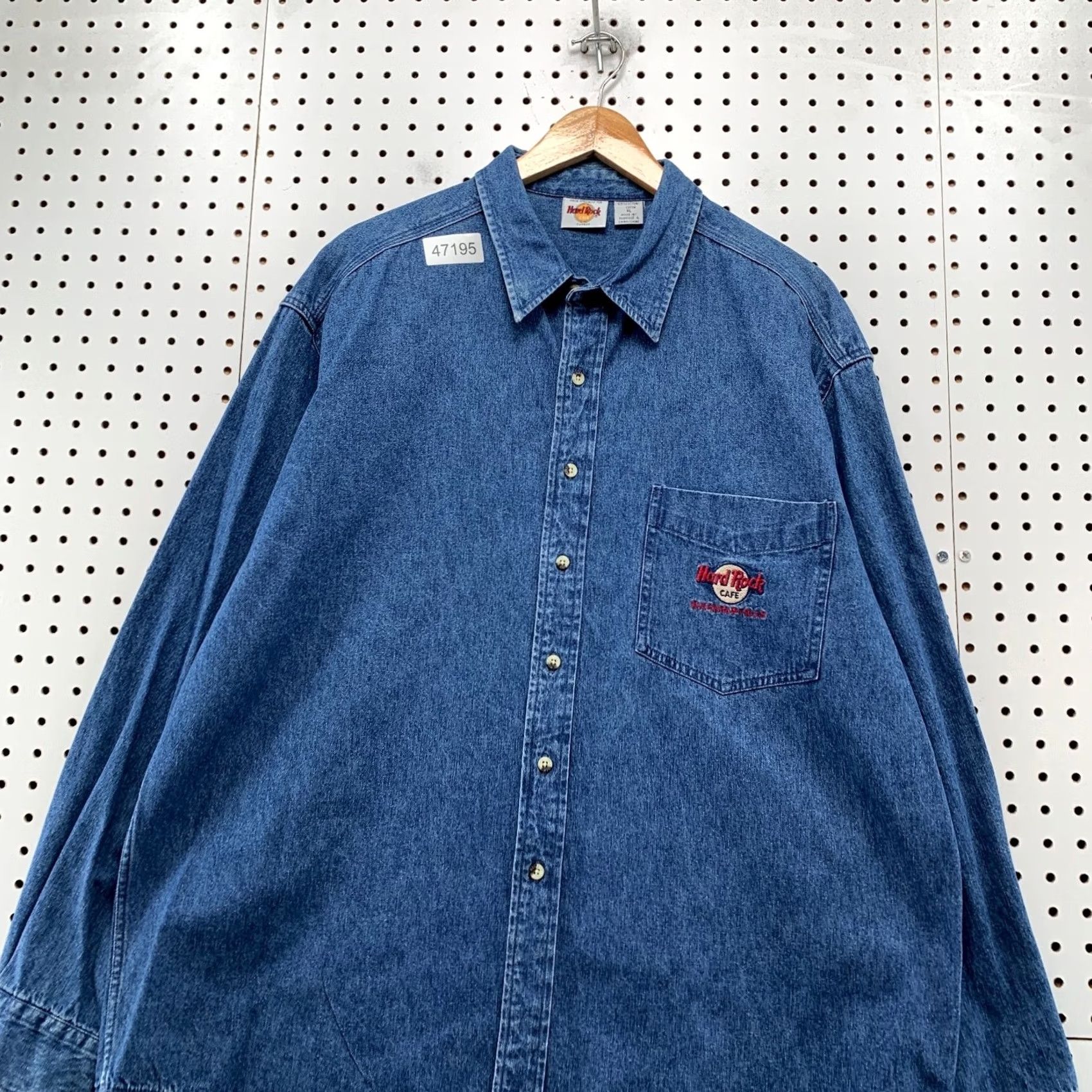 Hard Rock Cafe VINTAGE Hard Rock Cafe Shirt Mens XL Blue Niagara Falls 90s Button Denim Size US XL / EU 56 / 4 - 4 Thumbnail