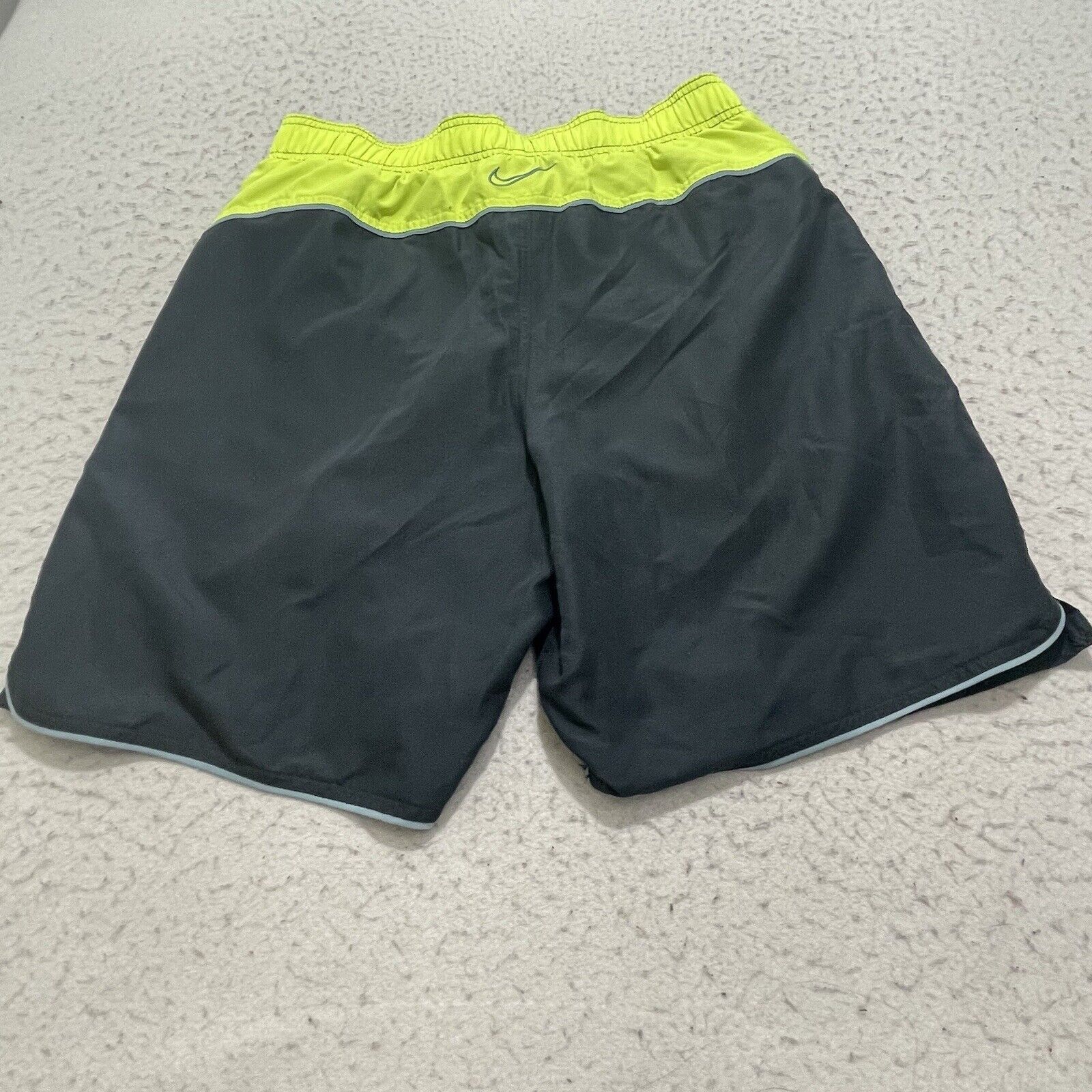 Nike Nike Swim Trunks Mesh Gray Green Drawstring Bathing Suit Size US 32 / EU 48 - 12 Thumbnail
