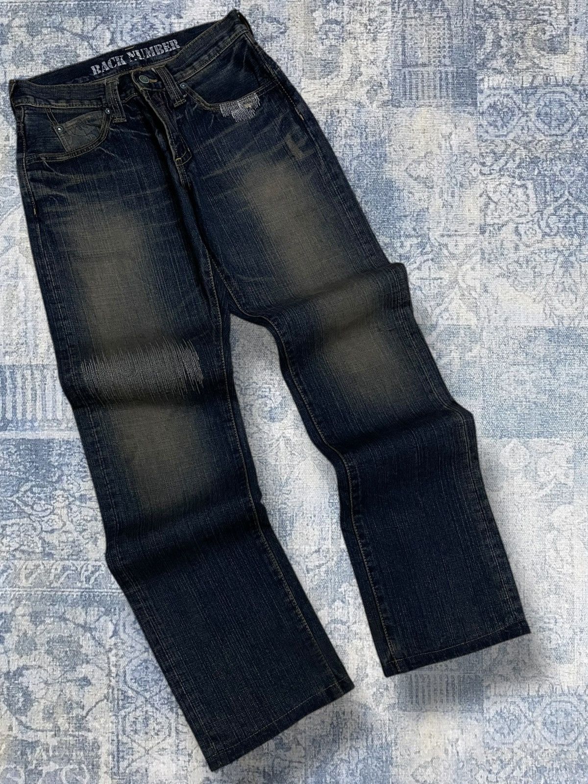 Japanese Brand Vintage 1990s Iconic Japan Designer Back Number Distressed Size US 28 / EU 44 - 2 Thumbnail