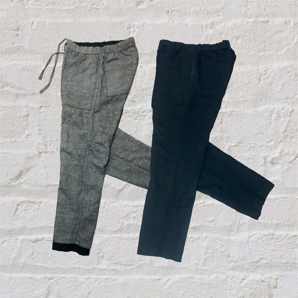 Issey Miyake × Japanese Brand × Pleats Please Issey Miyake Issey miyake men Cropped grey x black reversible drawstring Size US 32 / EU 48 - 1 Thumbnail
