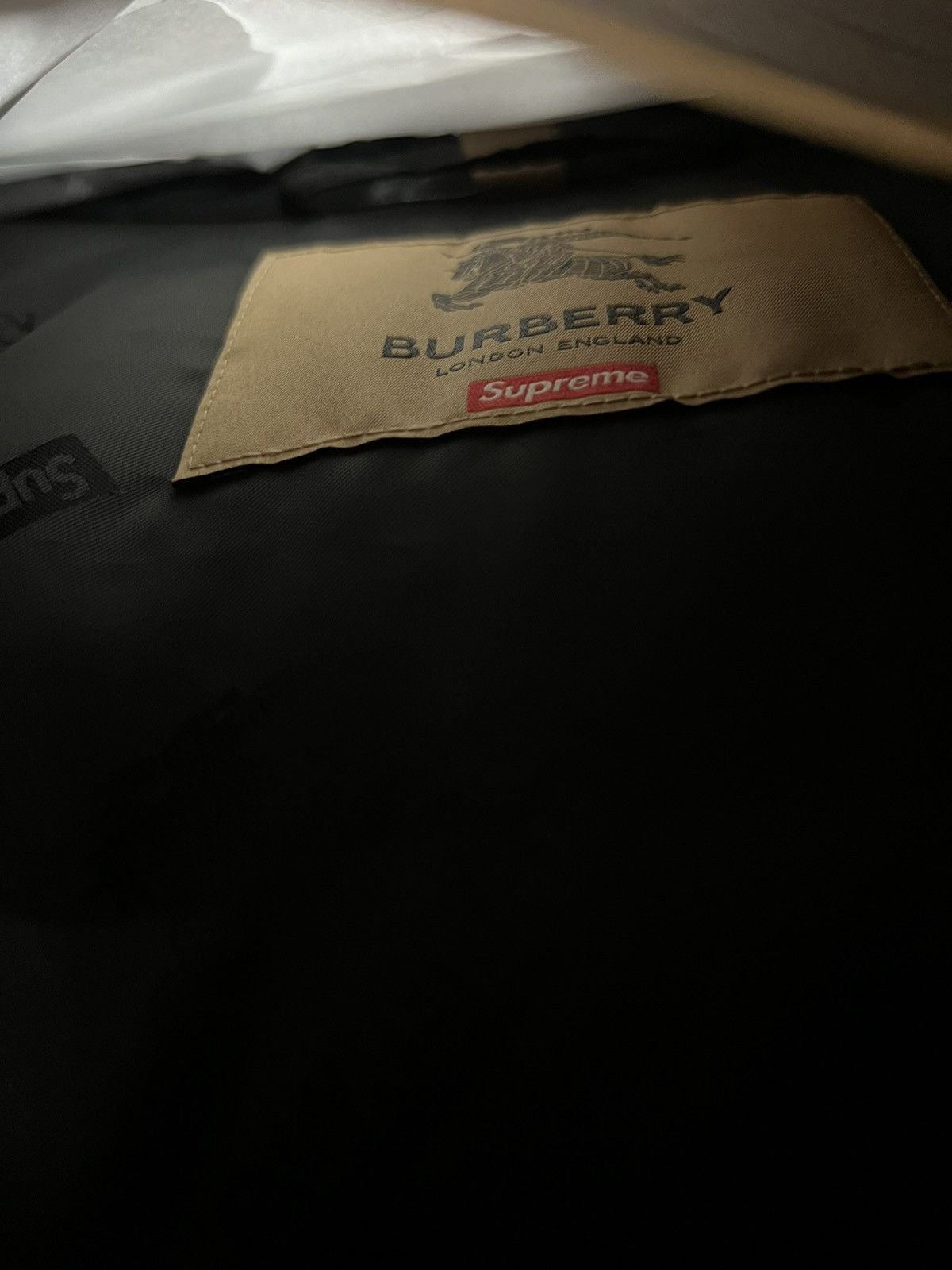 Burberry × Supreme Supreme Burberry Shearling collar down puffer jacket Size US L / EU 52-54 / 3 - 10 Thumbnail