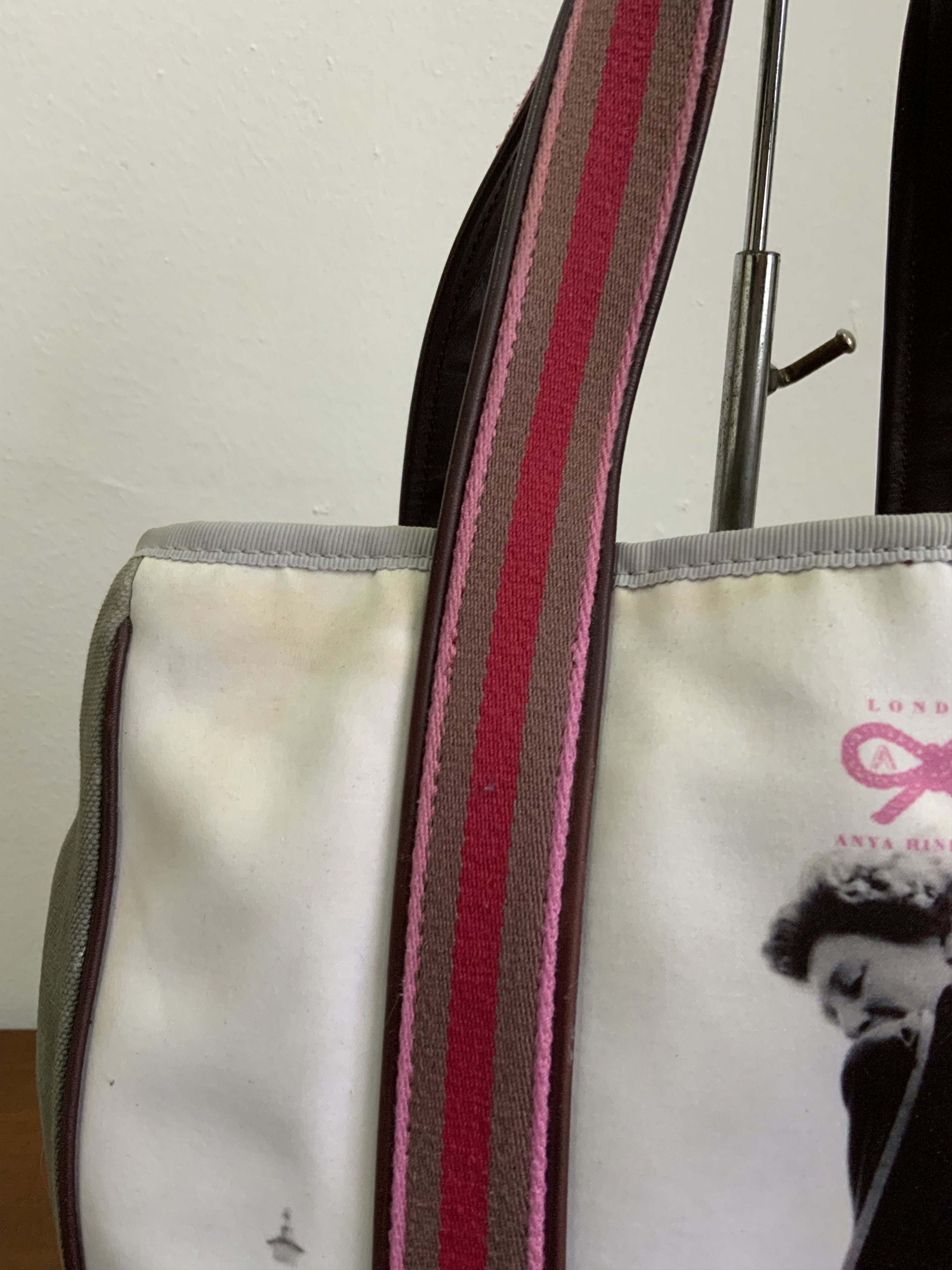 If Six Was Nine Anya Handmarch London Leather Tote Bag Size ONE SIZE - 3 Thumbnail