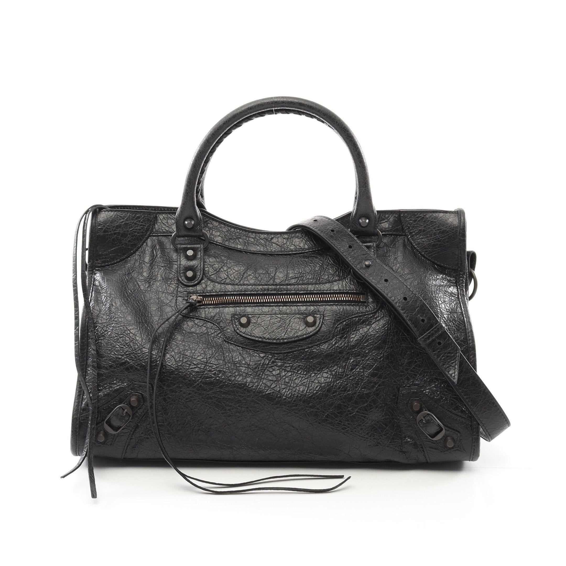 Balenciaga Balenciaga City Medium Handbag Leather Black Size ONE SIZE - 1 Thumbnail