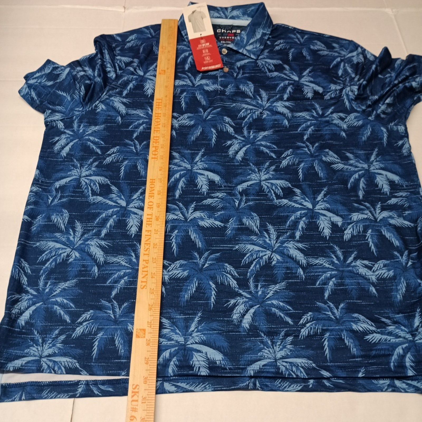 Chaps Chaps Polo Shirt Men's Size 2XL Marina Blue Moisture Wick Size US XXL / EU 58 / 5 - 6 Thumbnail