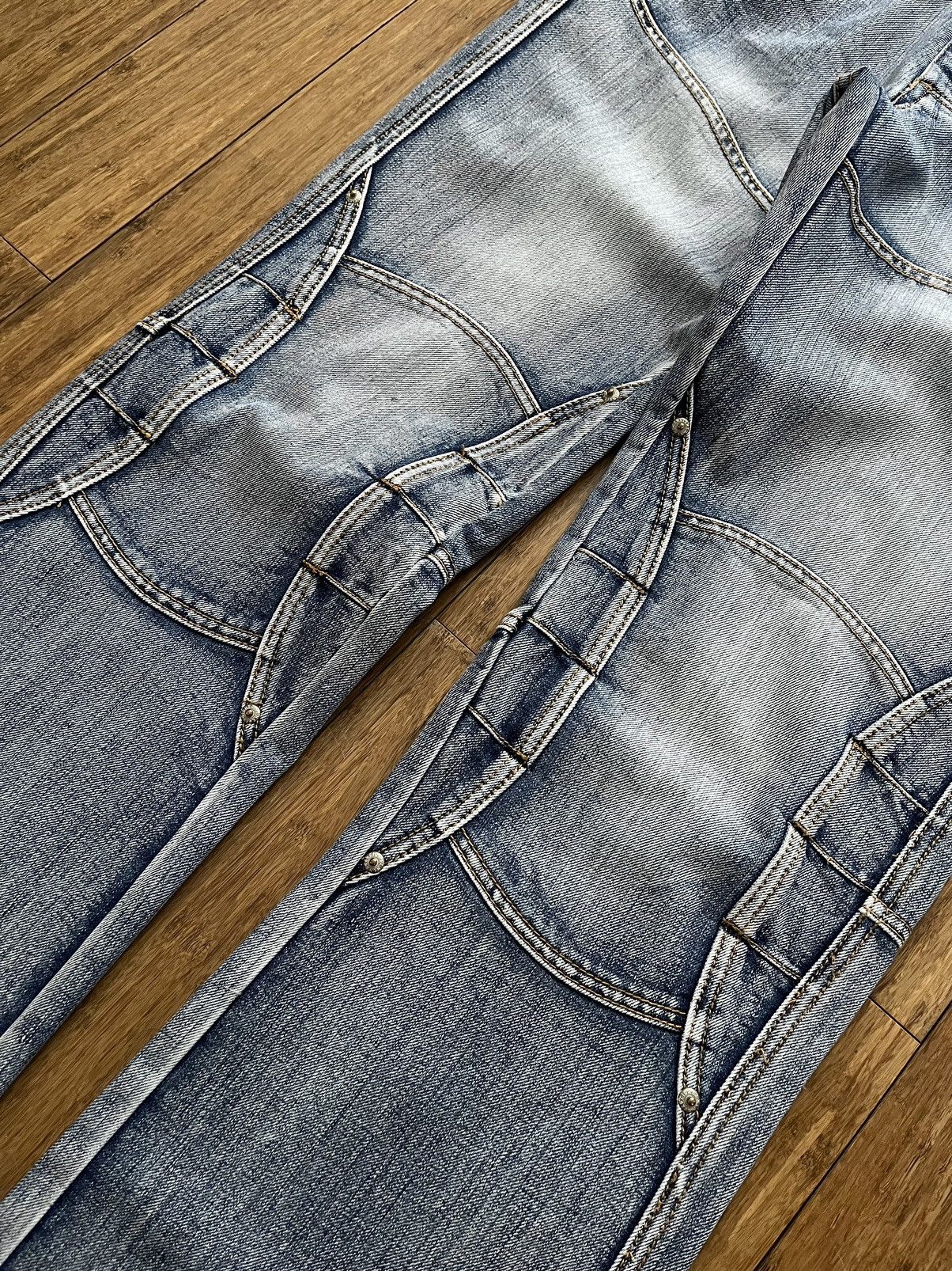 Japanese Brand VINTAGE WIDE LEG JEANS Y2K Size US 33 - 5 Thumbnail