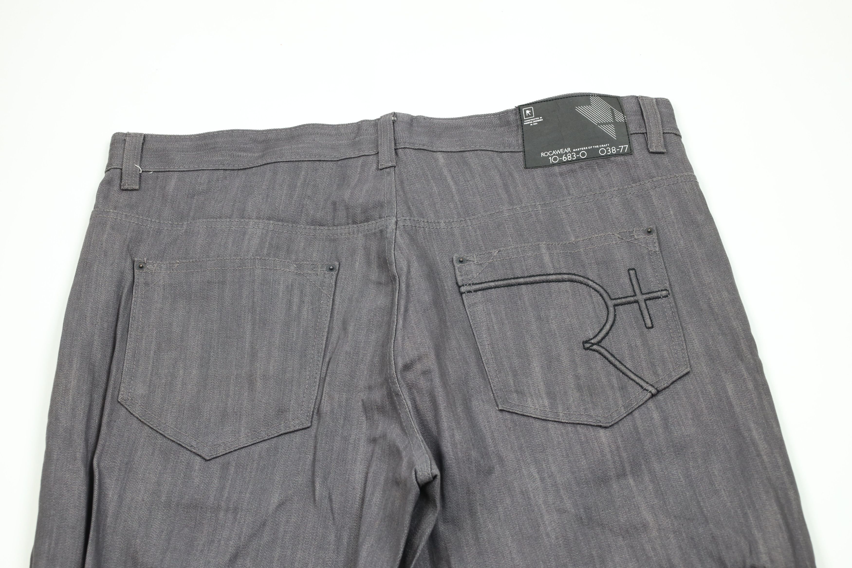 Rocawear Vintage 90s Y2K Rocawear Relaxed Fit Wide Leg Denim Jeans Size US 42 / EU 58 - 9 Thumbnail