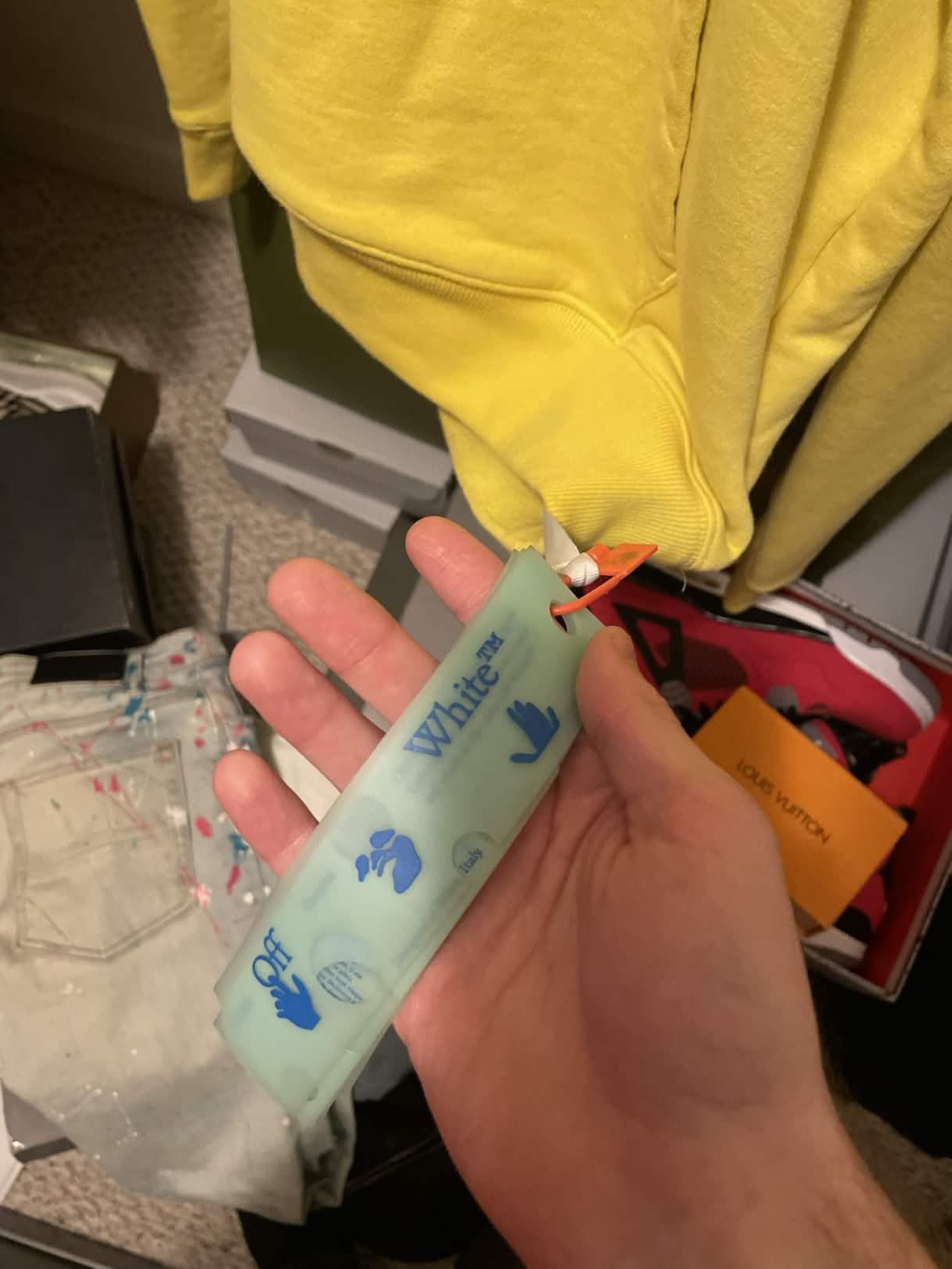 Off-White Off White Yellow Spray Paint Hoodie Size US M / EU 48-50 / 2 - 3 Thumbnail