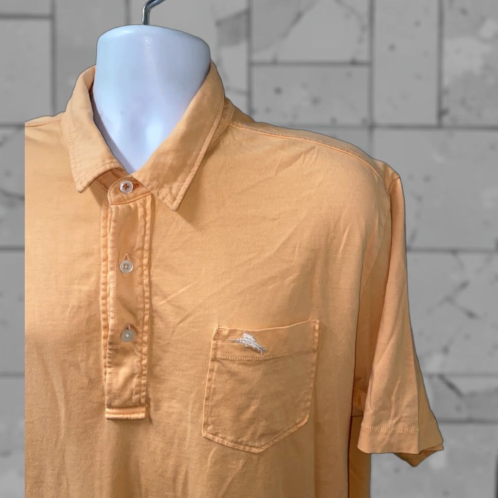 Tommy Bahama Tommy Bahama Relax Mens Orange Short Sleeve Golf Polo Shirt Size L Pima Cotton Size US L / EU 52-54 / 3 - 1 Thumbnail