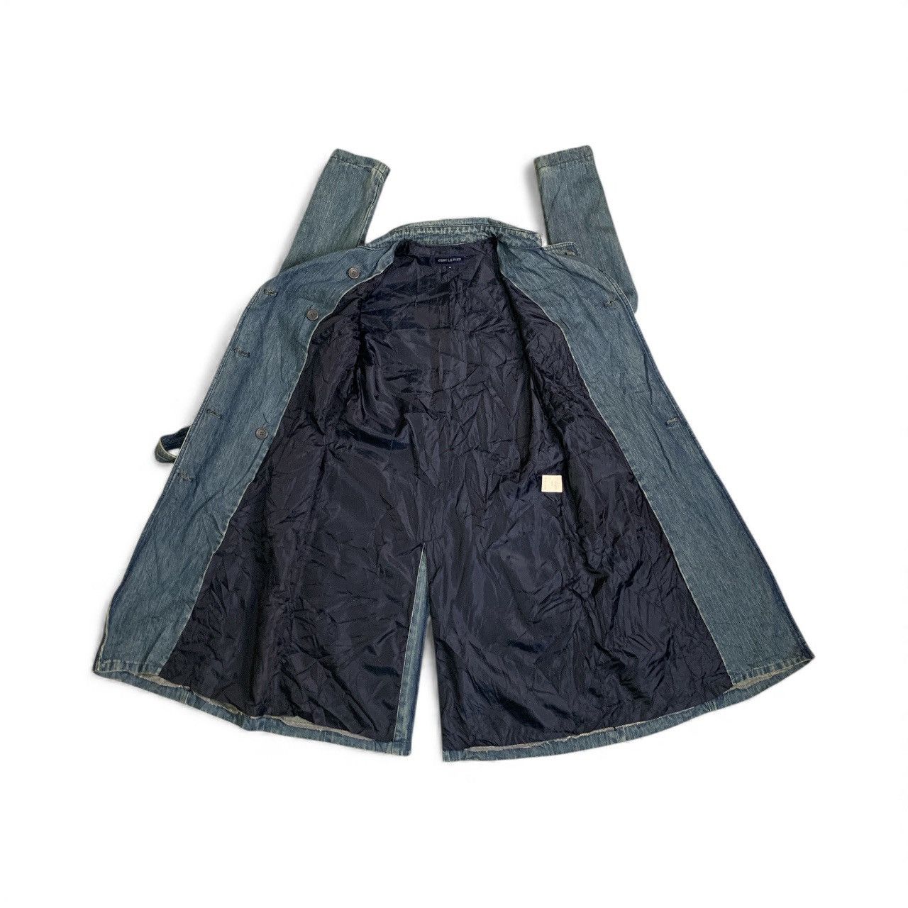 Japanese Brand Rare Design Vintage Cest Le Pied Denim Trench Coat Size M / US 6-8 / IT 42-44 - 3 Thumbnail