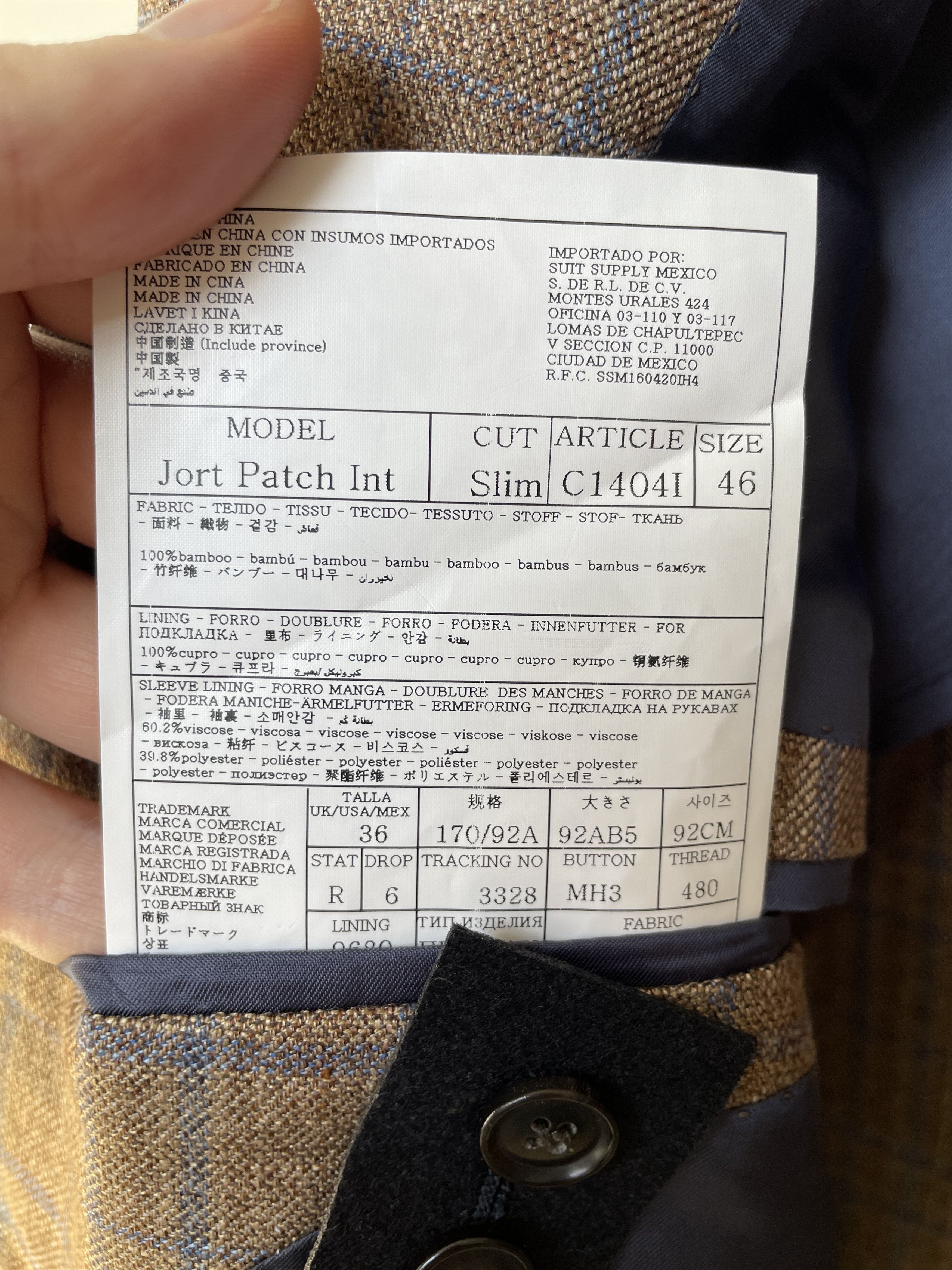 Suitsupply NWT Suitsupply Jort bronze checked jacket, size 36R\EU46 Size 36R - 7 Thumbnail