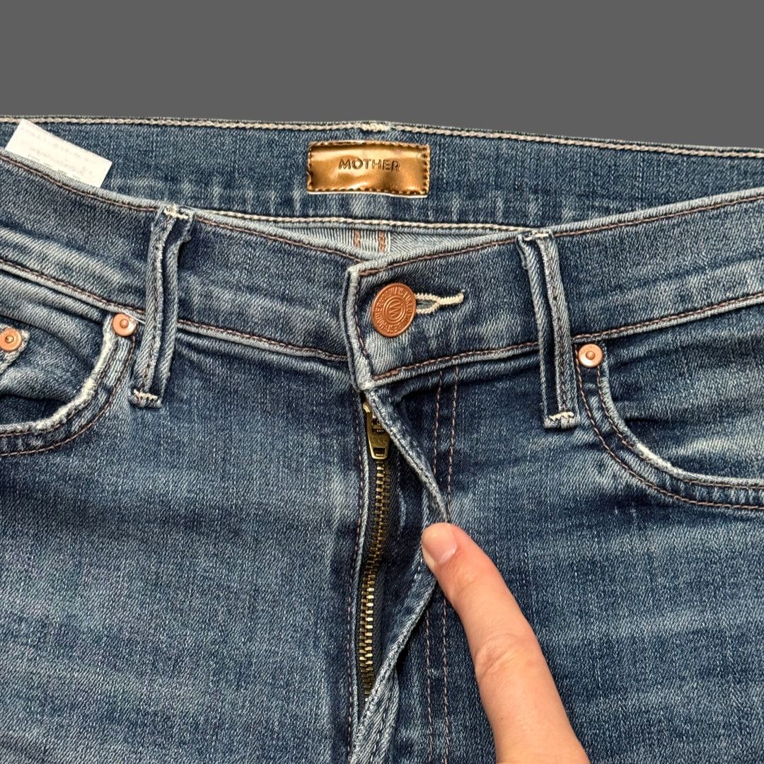 MOTHER Mother Insider Crop Step Fray Jeans Dancing on Coals 27 Size 27" / US 4 / IT 40 - 3 Thumbnail
