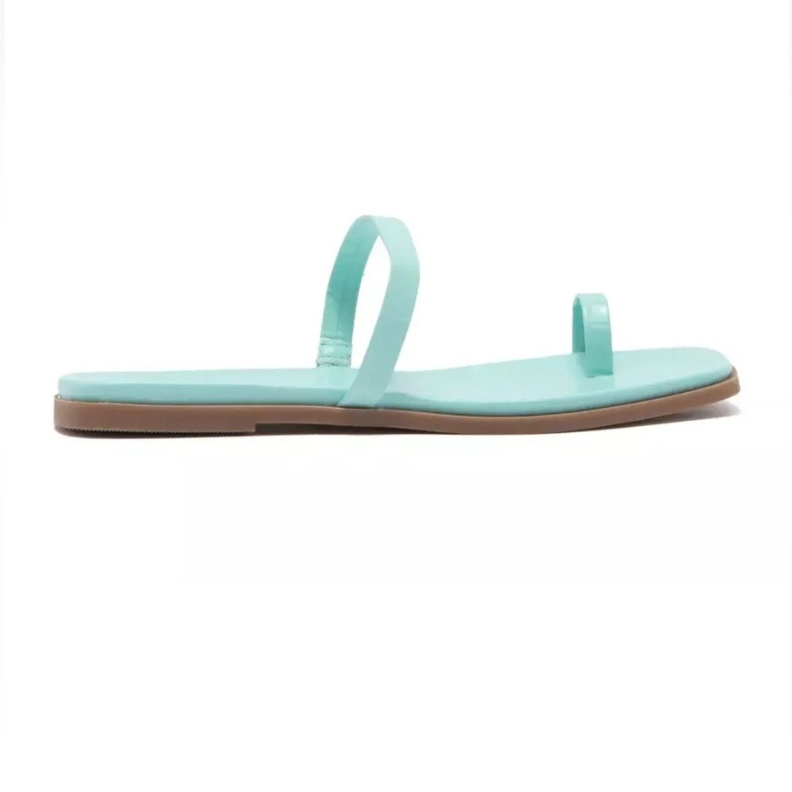 14th & Union 14th & Union Cece Blue Toe Thong Sandals, NEW Size 7 Size US 7 / IT 37 - 3 Thumbnail