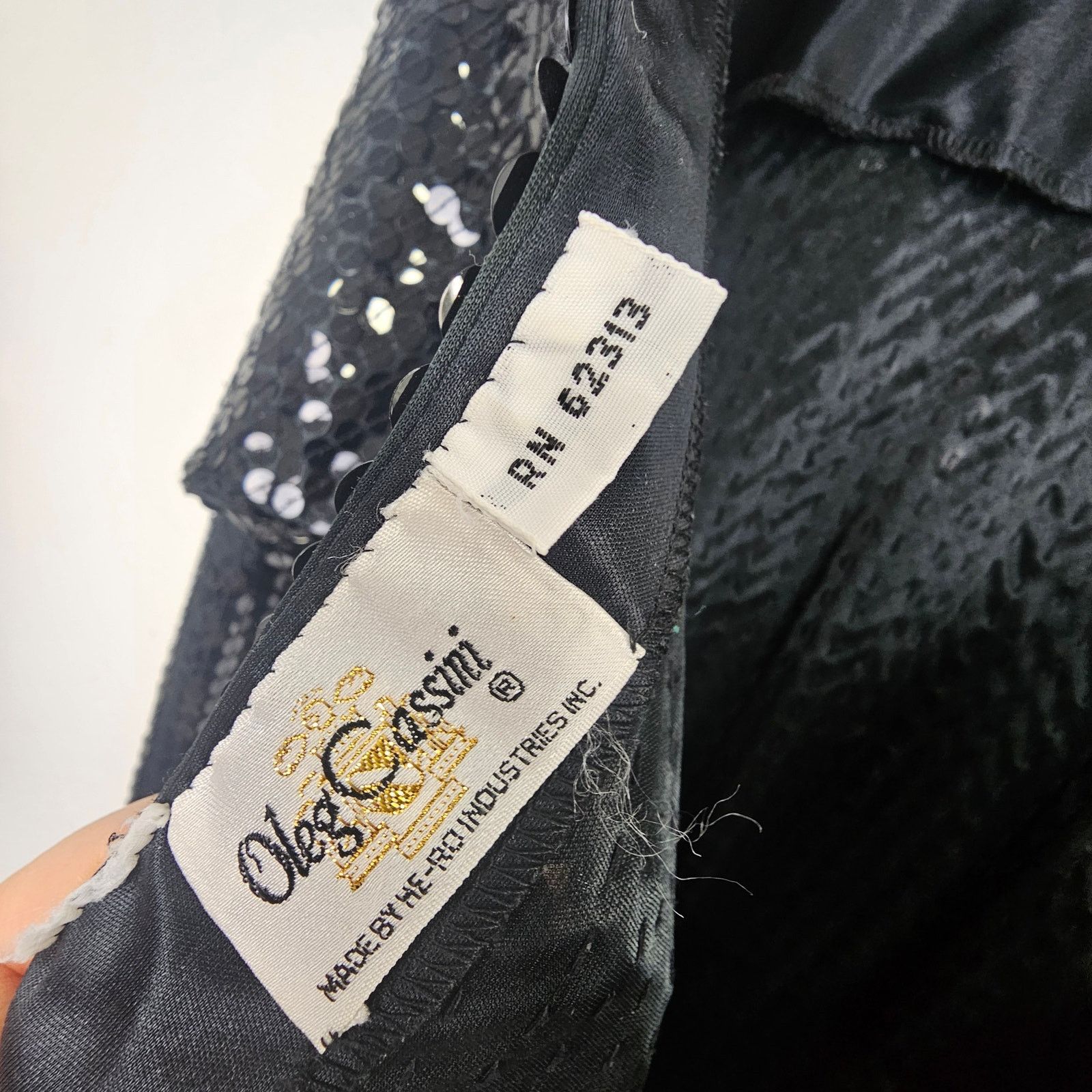 Oleg Cassini Vintage Oleg Cassini Womens Black Sequin Midi Dress Sz 6 Size M / US 6-8 / IT 42-44 - 6 Thumbnail