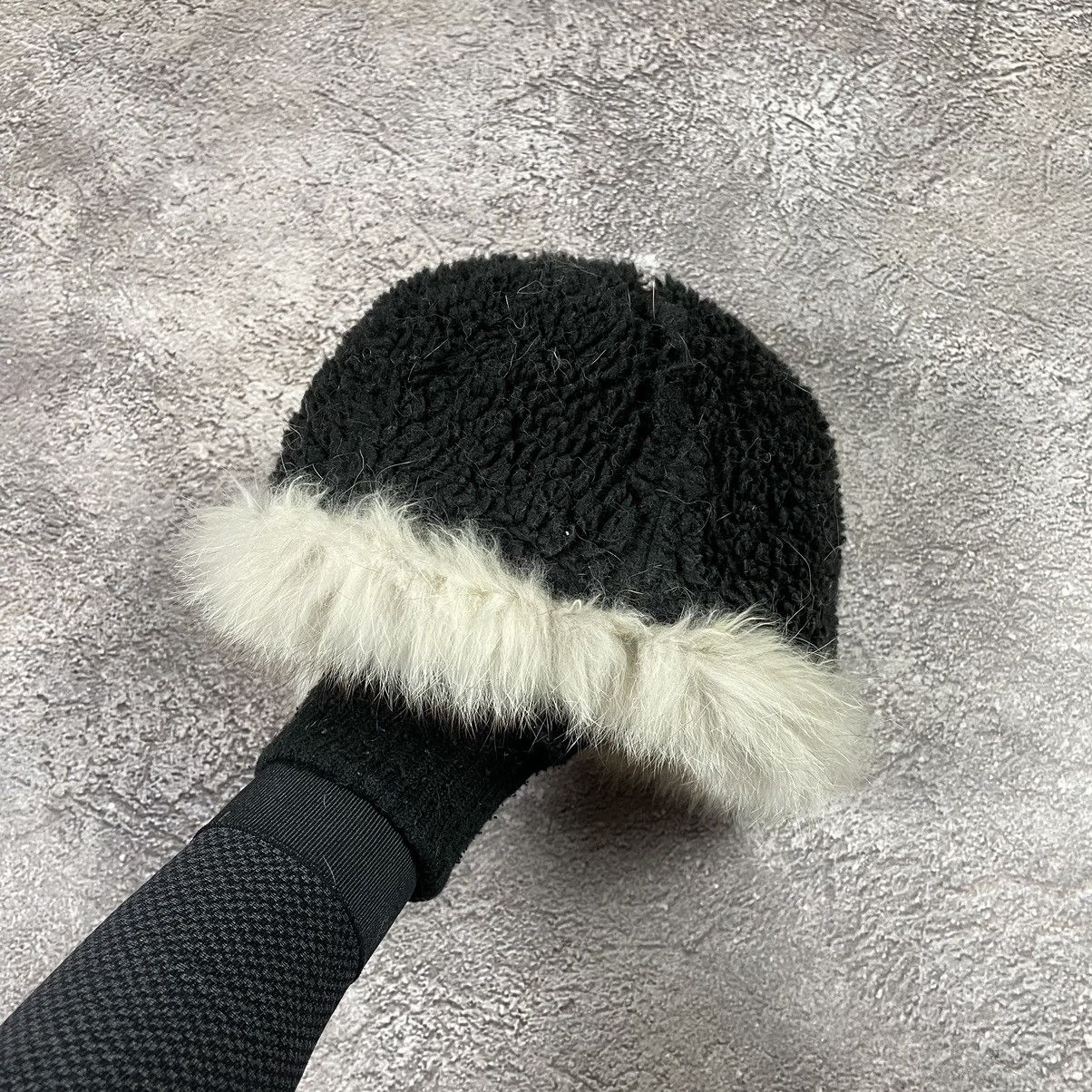 Vintage Vintage 90s Mohair Fuzzy Beanie Alt Goth Ushanka Hat Slim OS Size ONE SIZE - 6 Thumbnail