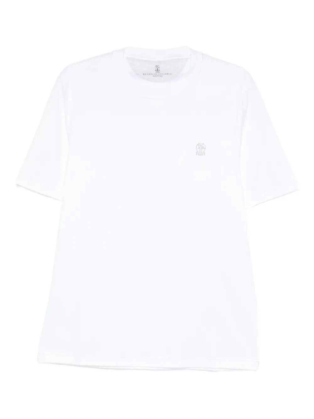 Brunello Cucinelli Crew-Neck T-Shirt With Logo Size US S / EU 44-46 / 1 - 1 Thumbnail