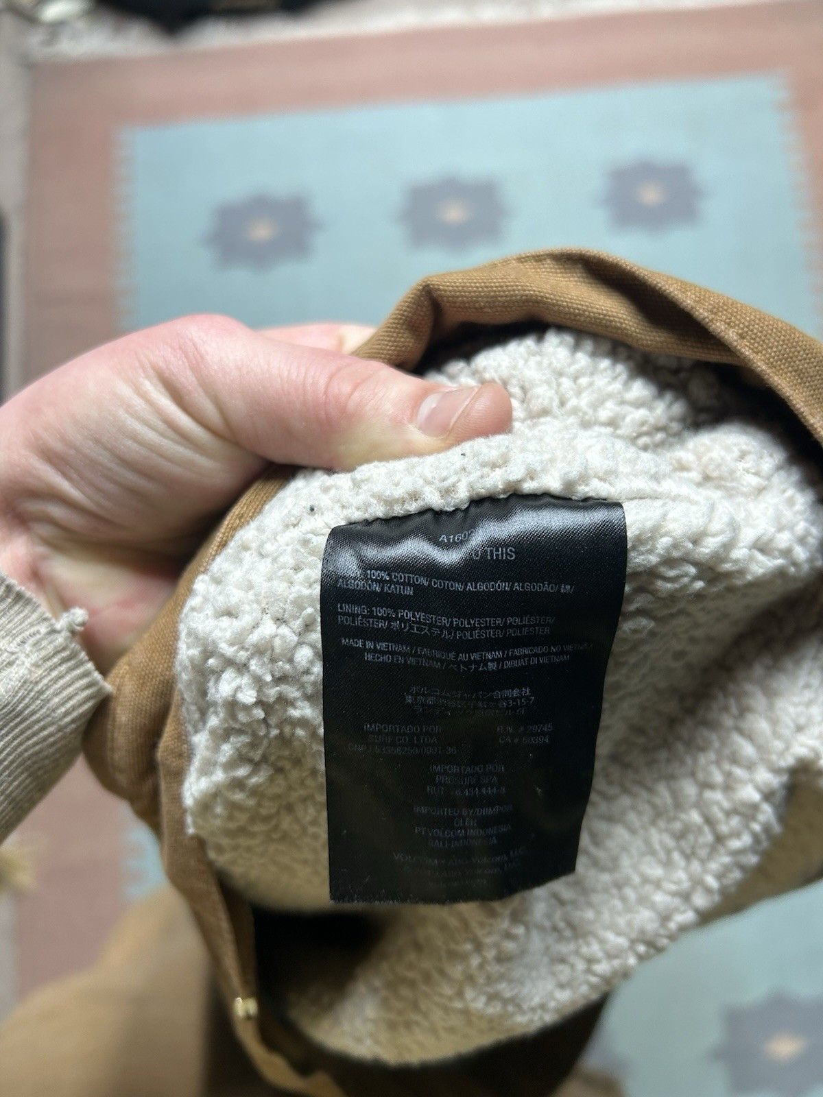 Vintage Volcom Sherpa lined canvas jacket Carhartt zip skater FLAW M Size US M / EU 48-50 / 2 - 7 Thumbnail