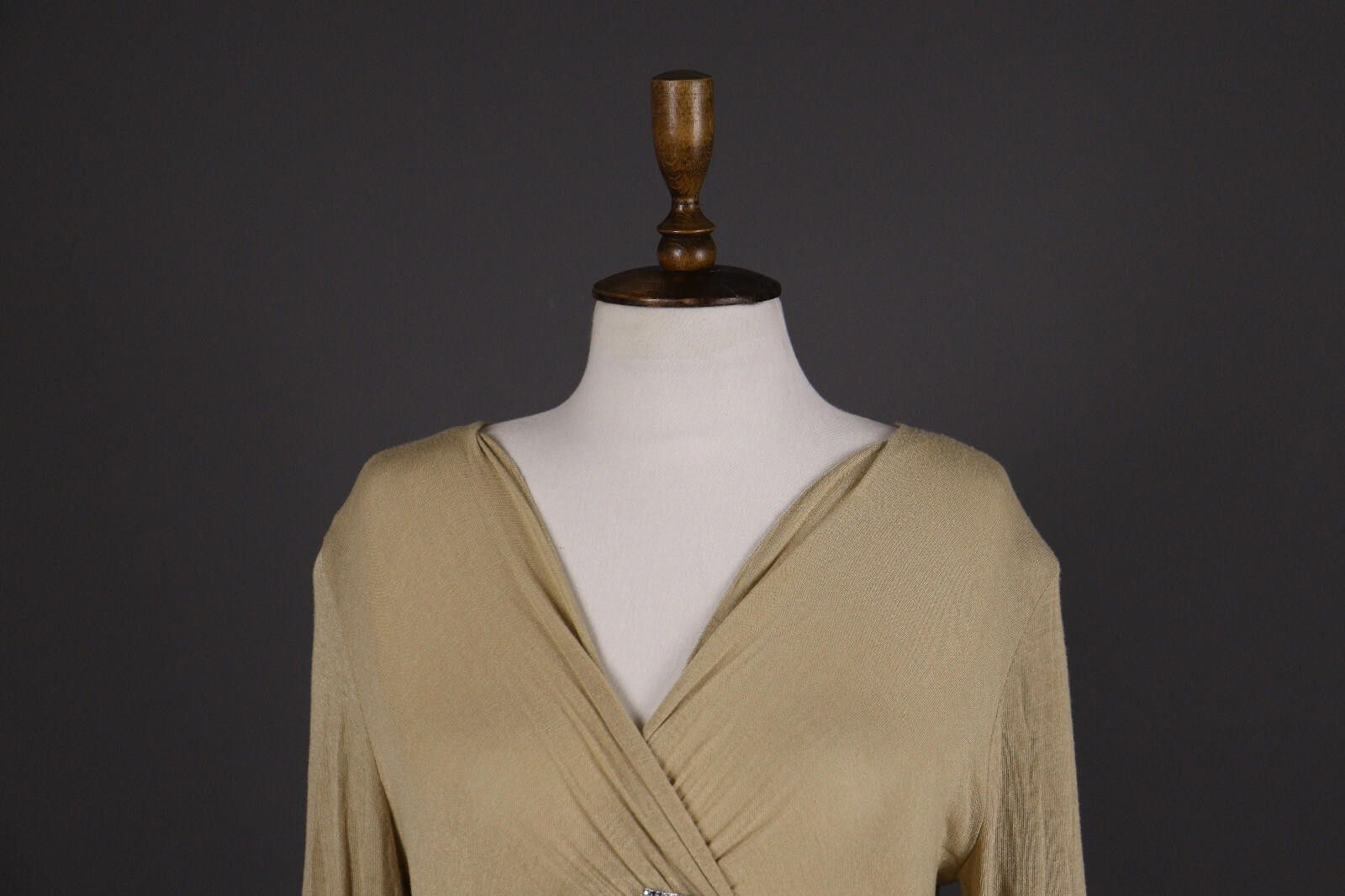 Bottega Veneta Bottega by Elisa Cavaletti Beige A-Line Mini Dress Size L Size L / US 10 / IT 46 - 2 Thumbnail
