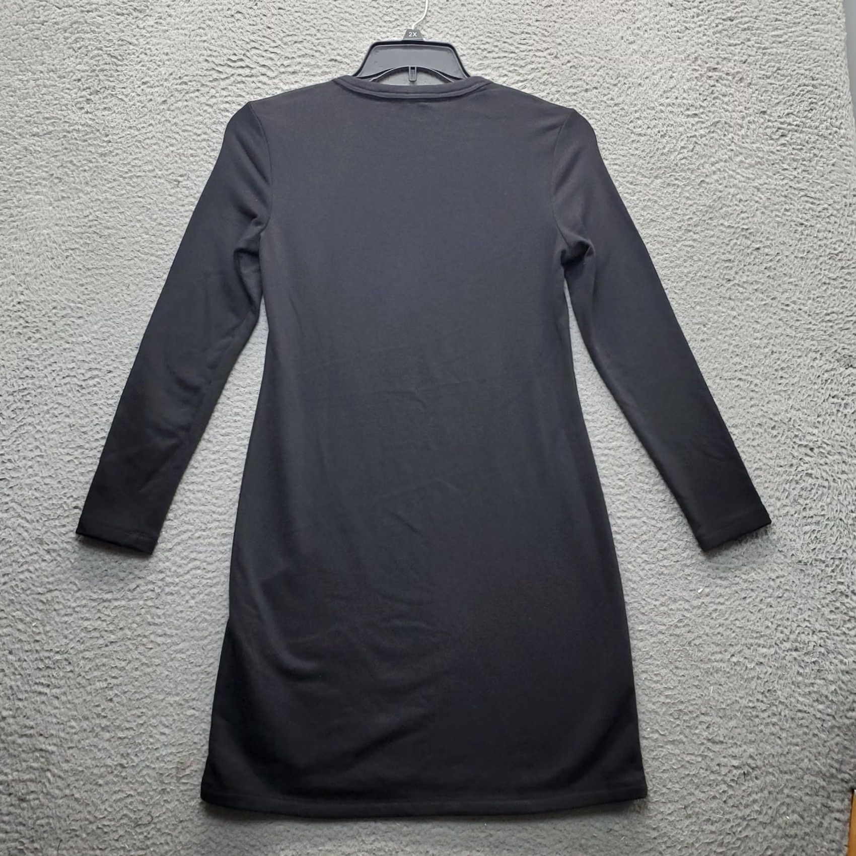 DKNY DKNY T-Shirt Dress Womens Size S Black Graphic Logo Long Sleeve Crew Neck Pullover Size S / US 4 / IT 40 - 2 Thumbnail