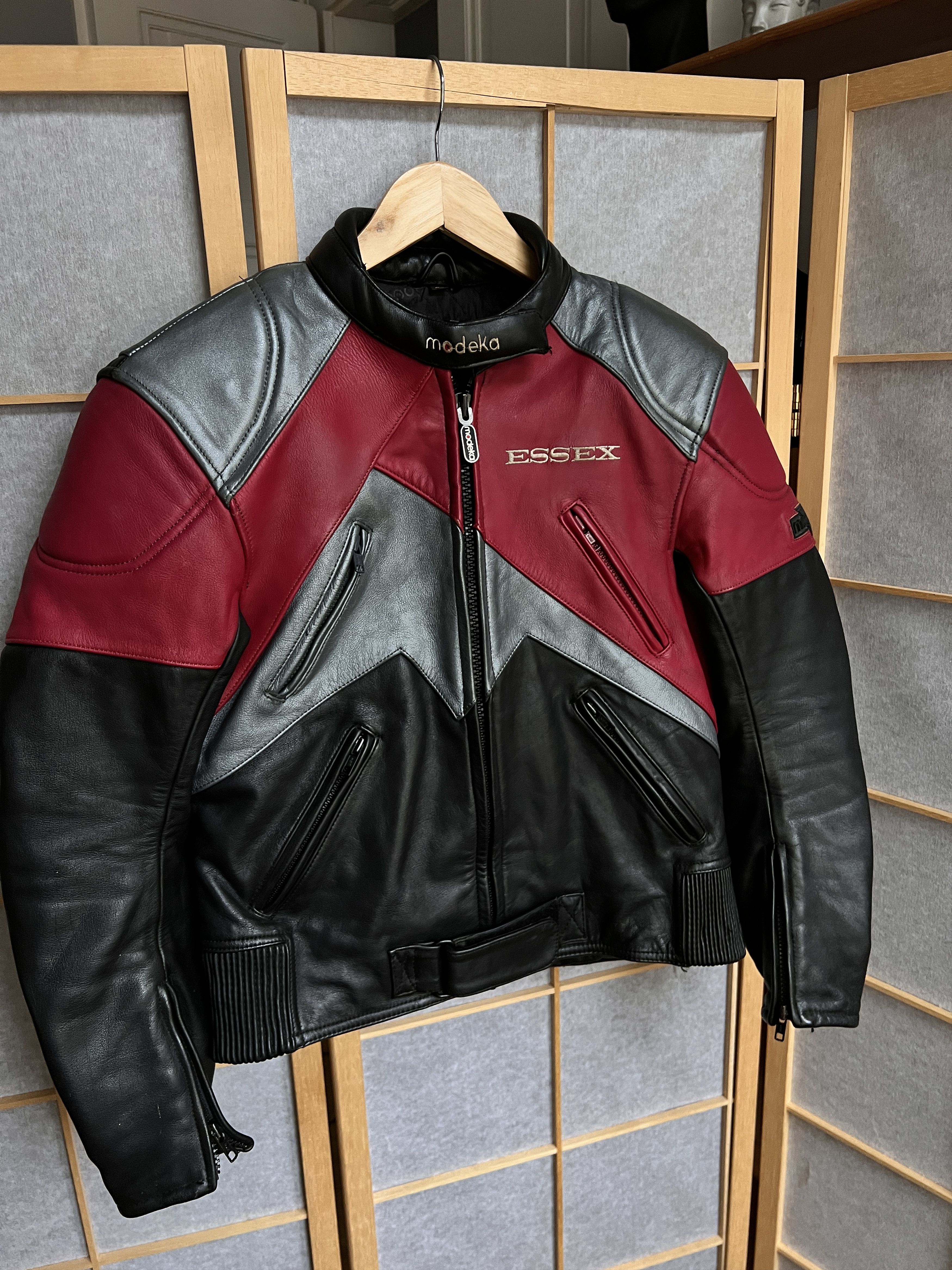 Genuine Leather Racing leather jacket 90s avant garde cropped moto y2k baggy Size M / US 6-8 / IT 42-44 - 3 Thumbnail