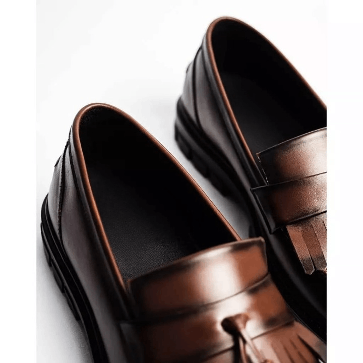 Designer × Ivy Crew × Simple Shoes Windsor Brown Chunky Leather Loafer Size US 10 / EU 43 - 6 Thumbnail