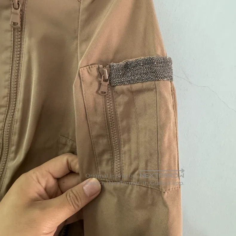 Brunello Cucinelli Brunello Cucinelli Kaki short coat Size XS / US 0-2 / IT 36-38 - 4 Thumbnail