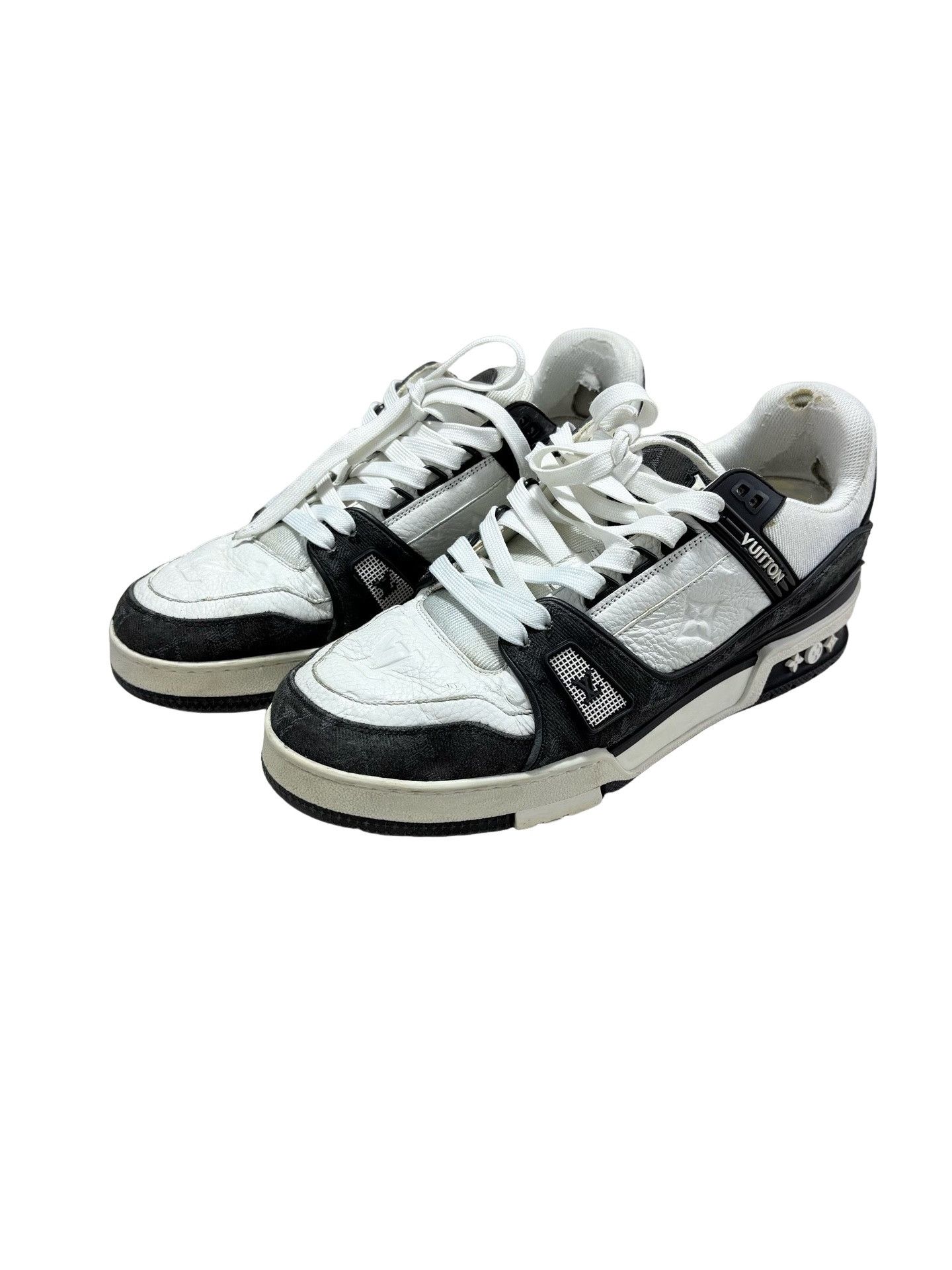 Louis Vuitton Louis Vuitton Black White Panda Denim LV Trainer Sneakers 7. Size US 8.5 / EU 41-42 - 1 Thumbnail